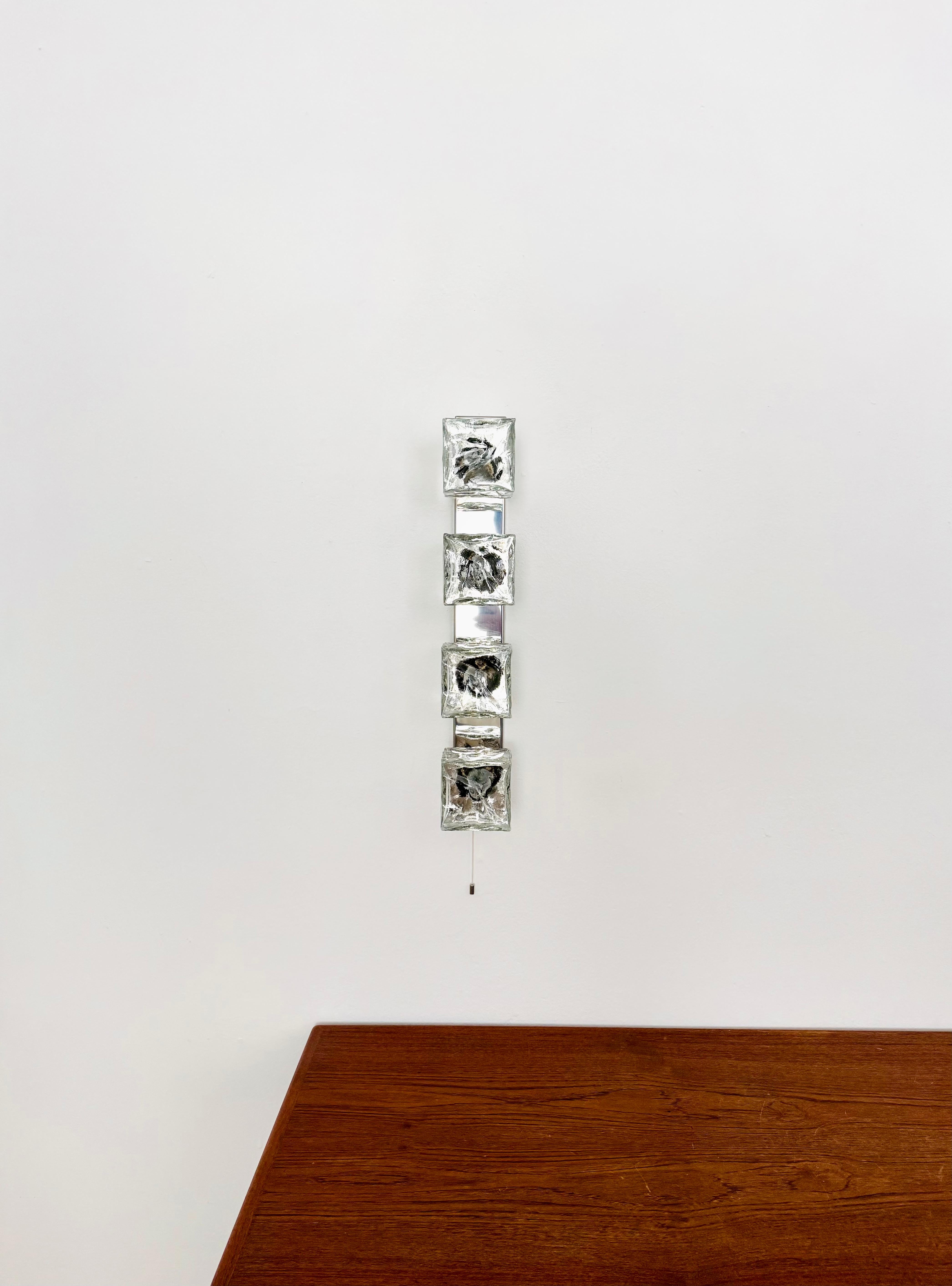 Mid-20th Century Ice Cube Wall Lamp or Flush Light by J.T. Kalmar For Sale