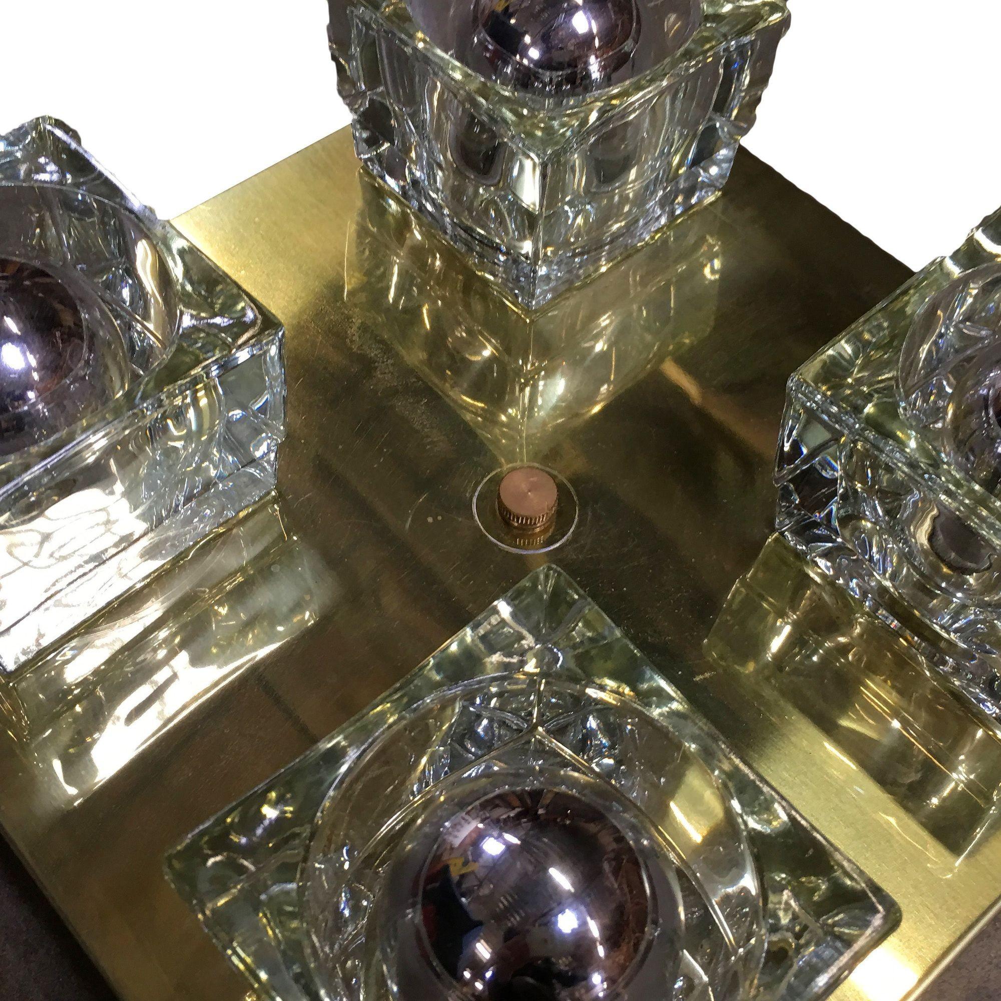 Plafonnier Ice Cubes de Gaetano Sciolari pour Lightolier Excellent état - En vente à Van Nuys, CA