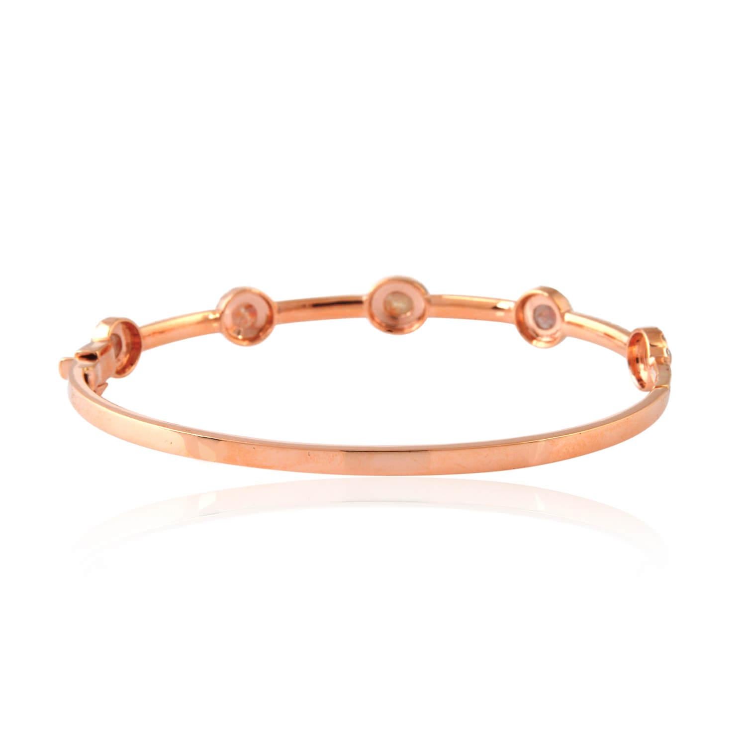 Artigiano Bracciale Ice Diamond con diamanti in oro rosa 18 carati in vendita