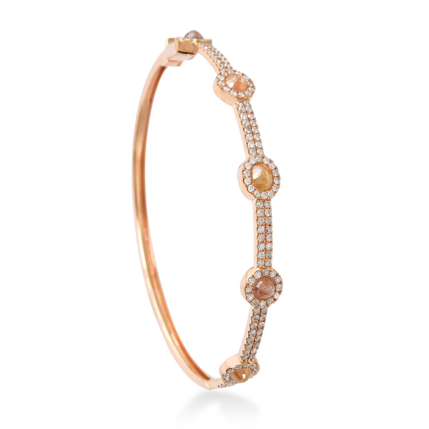 Bracciale Ice Diamond con diamanti in oro rosa 18 carati In condizioni Nuovo in vendita a New York, NY