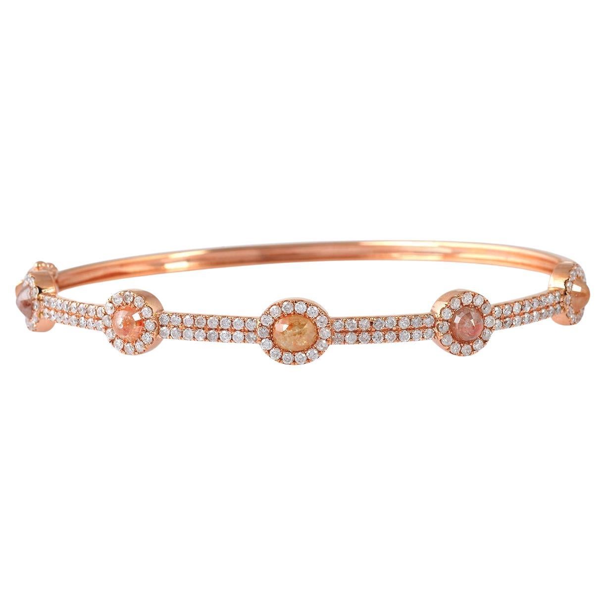Ice Diamond Armband akzentuiert mit Diamanten aus 18K Rose Gold