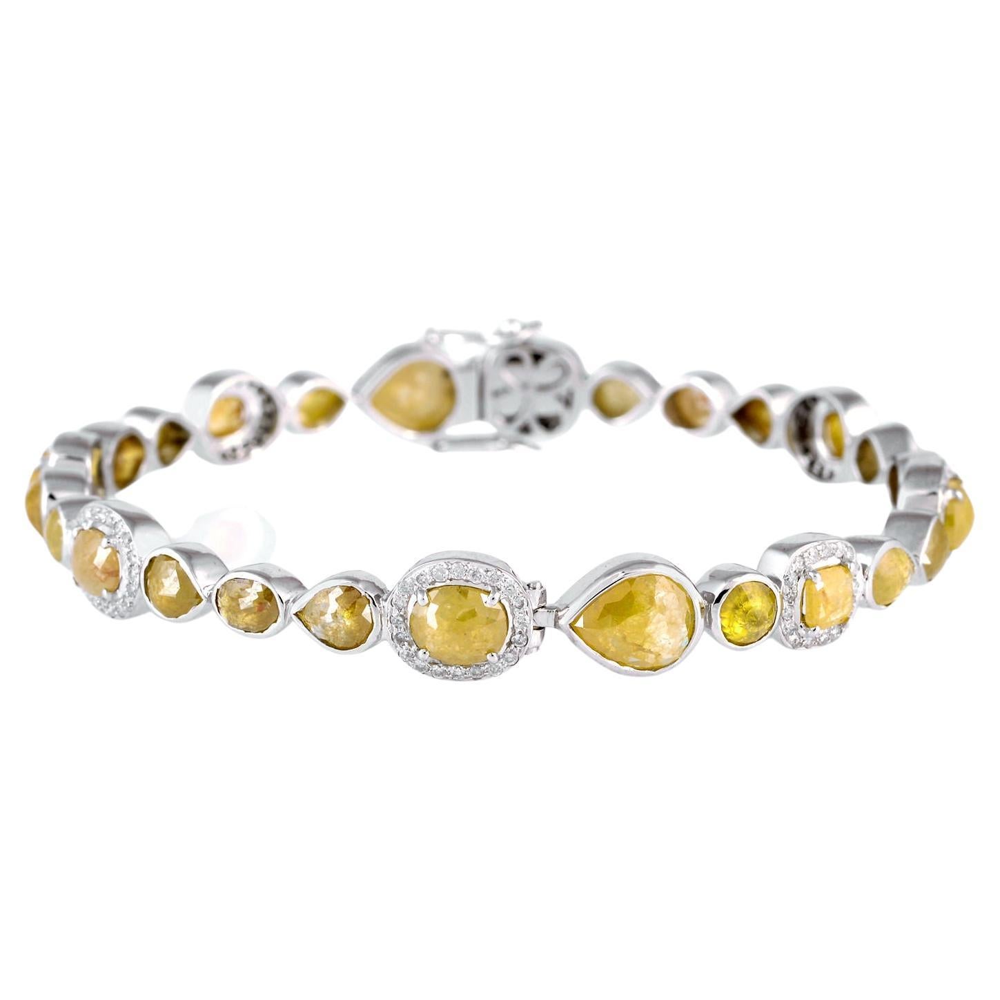 Ice Diamond Bracelet Accented With Diamonds Made In 18K White Gold
