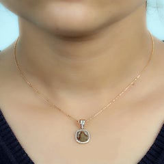 Ice Diamond Minimal Pendant With White Diamonds Made In 18k Gold