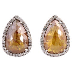 Ice Diamond Minimal Stud Earrings Made In 18k White Gold