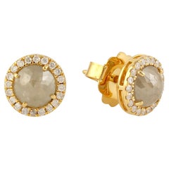 Ice Diamond Minimal Ohrstecker aus 18K Gelbgold