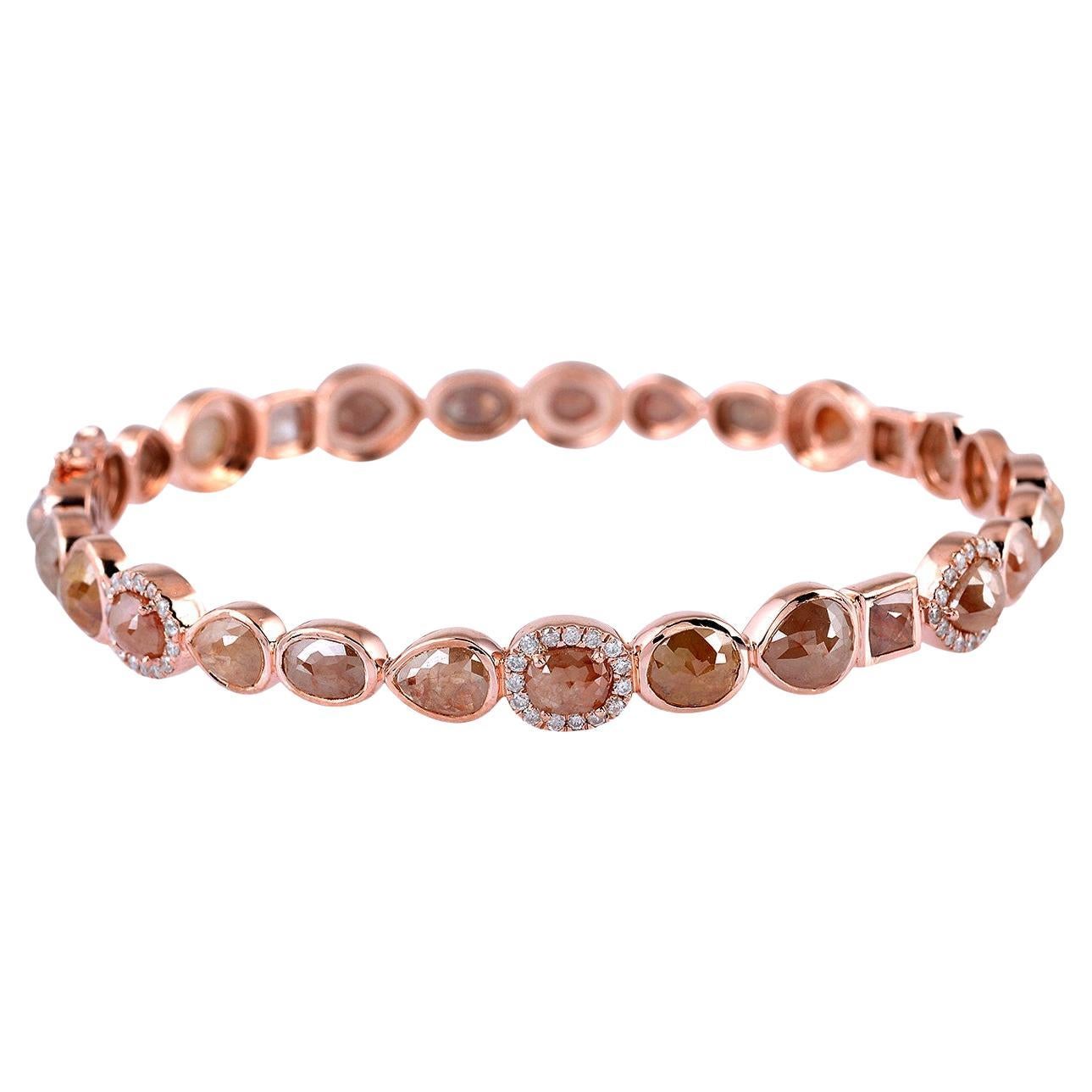 Ice Diamond Tennisarmband aus 18k Gold im Angebot