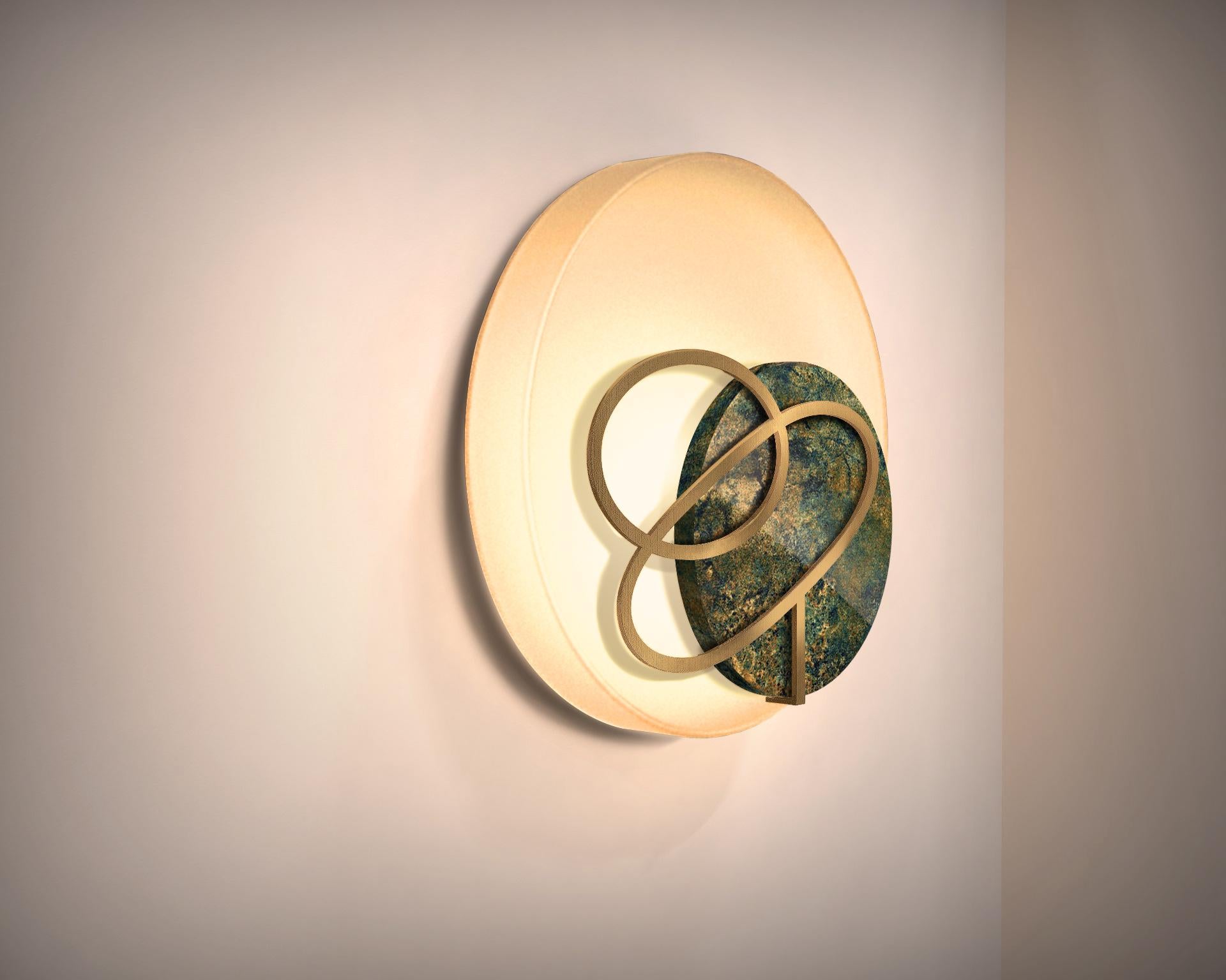 Hand-Crafted Ice Eclipse, Copper Wall Light by Miminat Designs For Sale