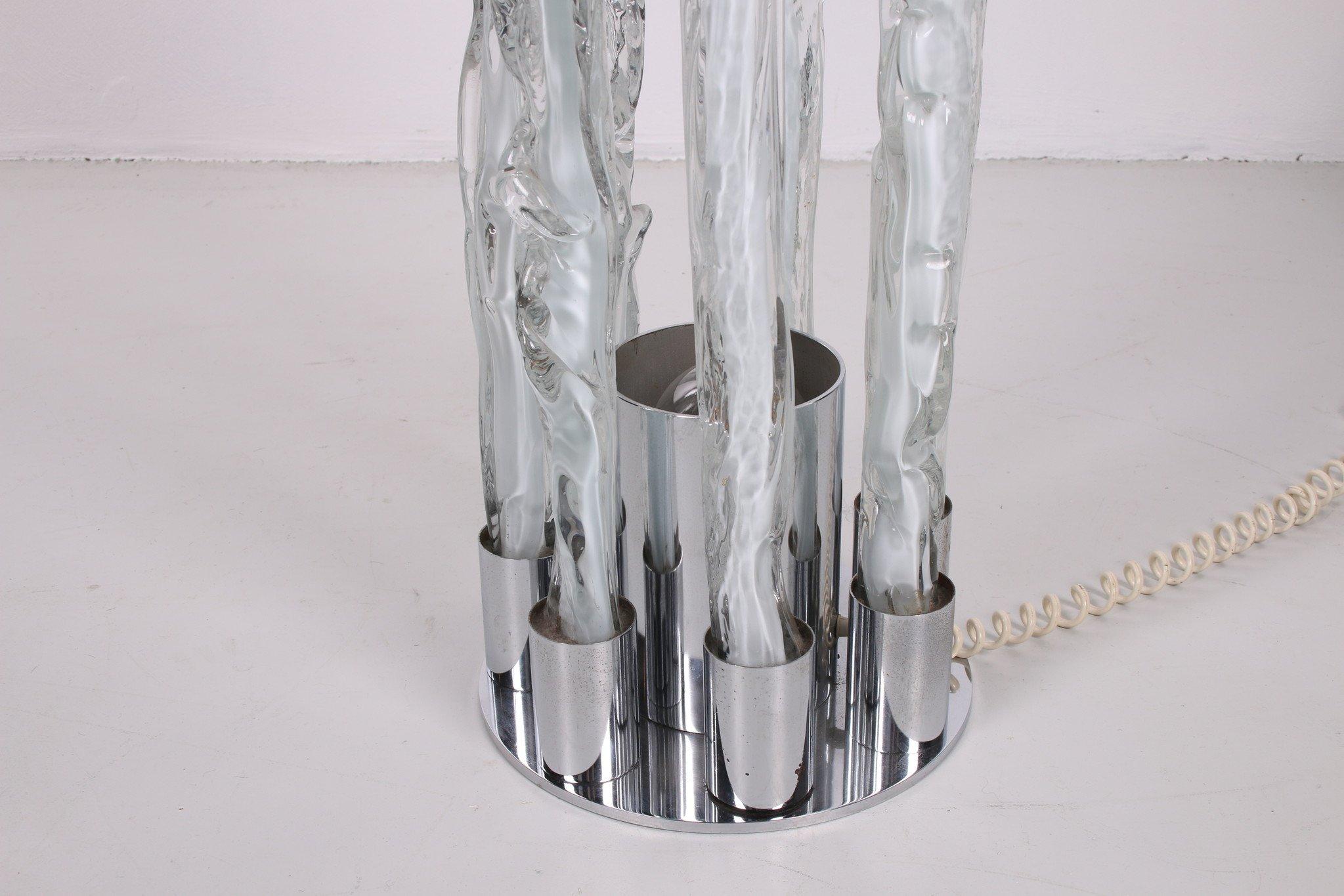 Eis-Stehlampe Excalibur von Ettore Fantasia und Gino Poli aus Murano (Moderne der Mitte des Jahrhunderts) im Angebot