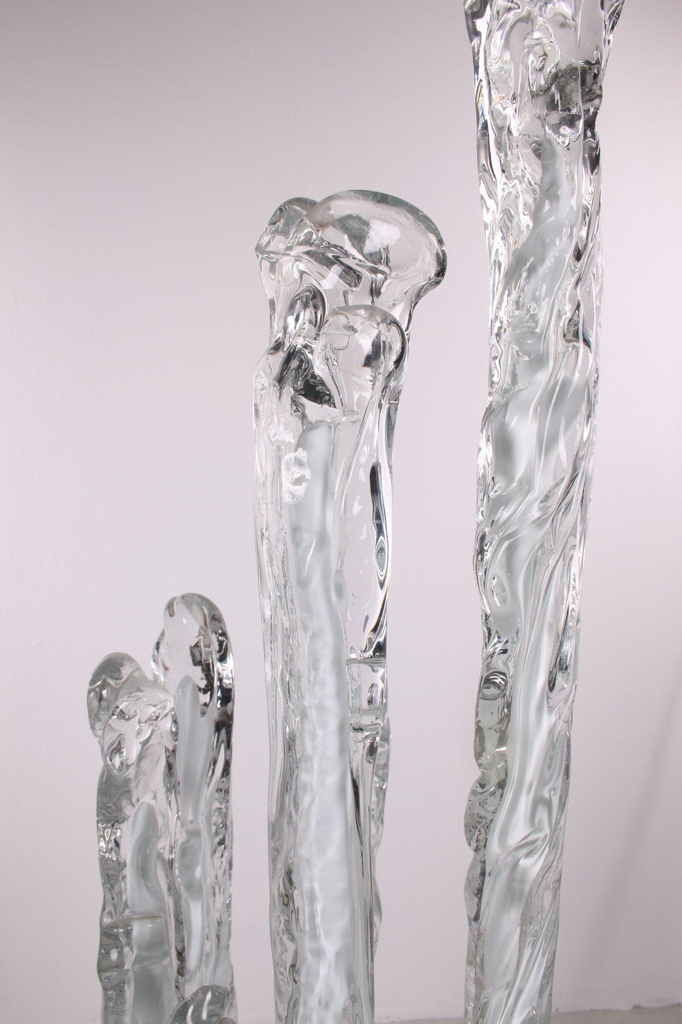 Ice Floor Lamp Excalibur by Ettore Fantasia and Gino Poli in Murano In Good Condition For Sale In Oostrum-Venray, NL