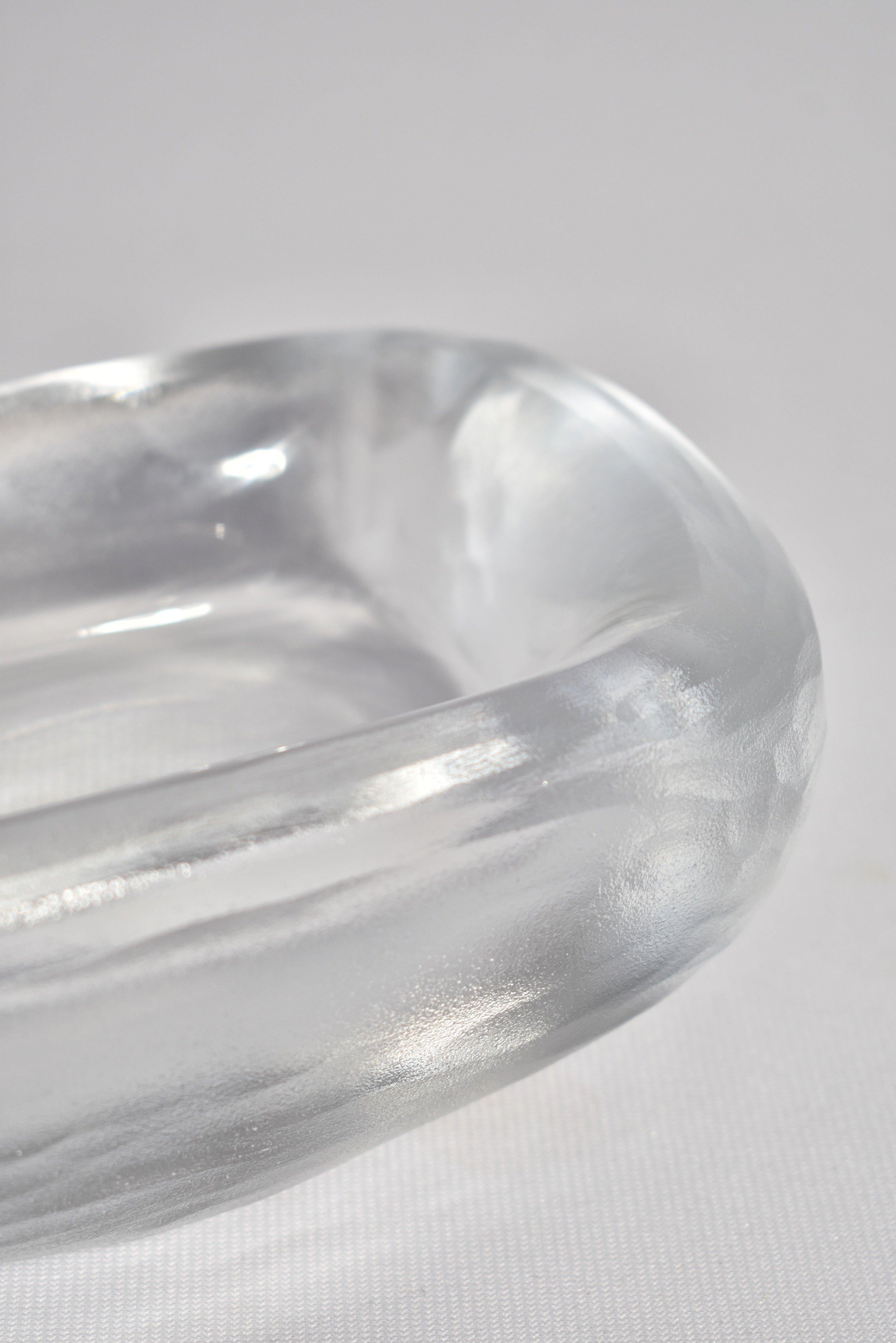 Scandinavian Textured Glass Bowl