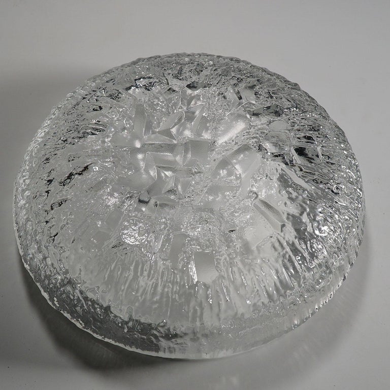 20th Century Ice Glass Bowl 
