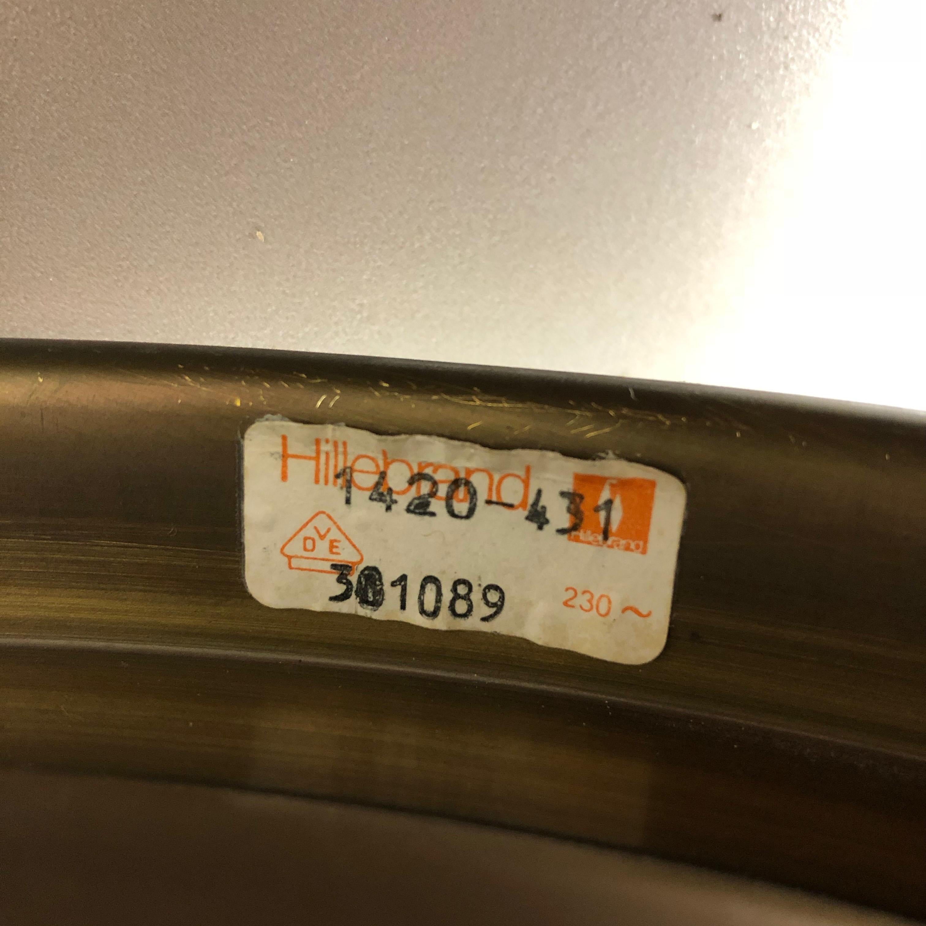 Tedesco Plafoniera da parete in ottone a bolle di vetro Ice di Hillebrand Leuchten, Germania, anni '70 in vendita