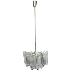 Ice Glass Chandelier, 1960, Kalmar Austria
