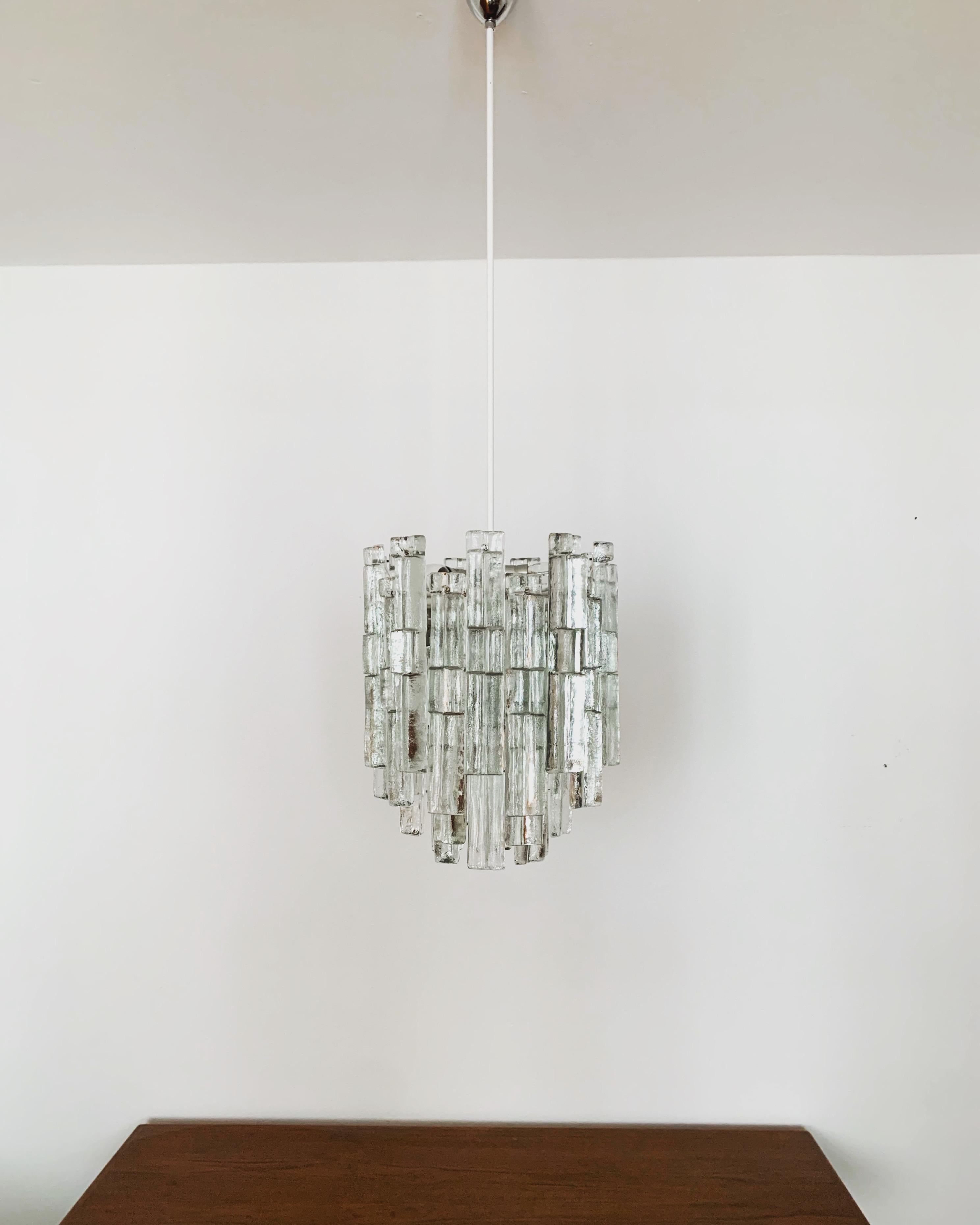 Lampadario in vetro ghiaccio di J.T. Kalmar In condizioni buone in vendita a München, DE