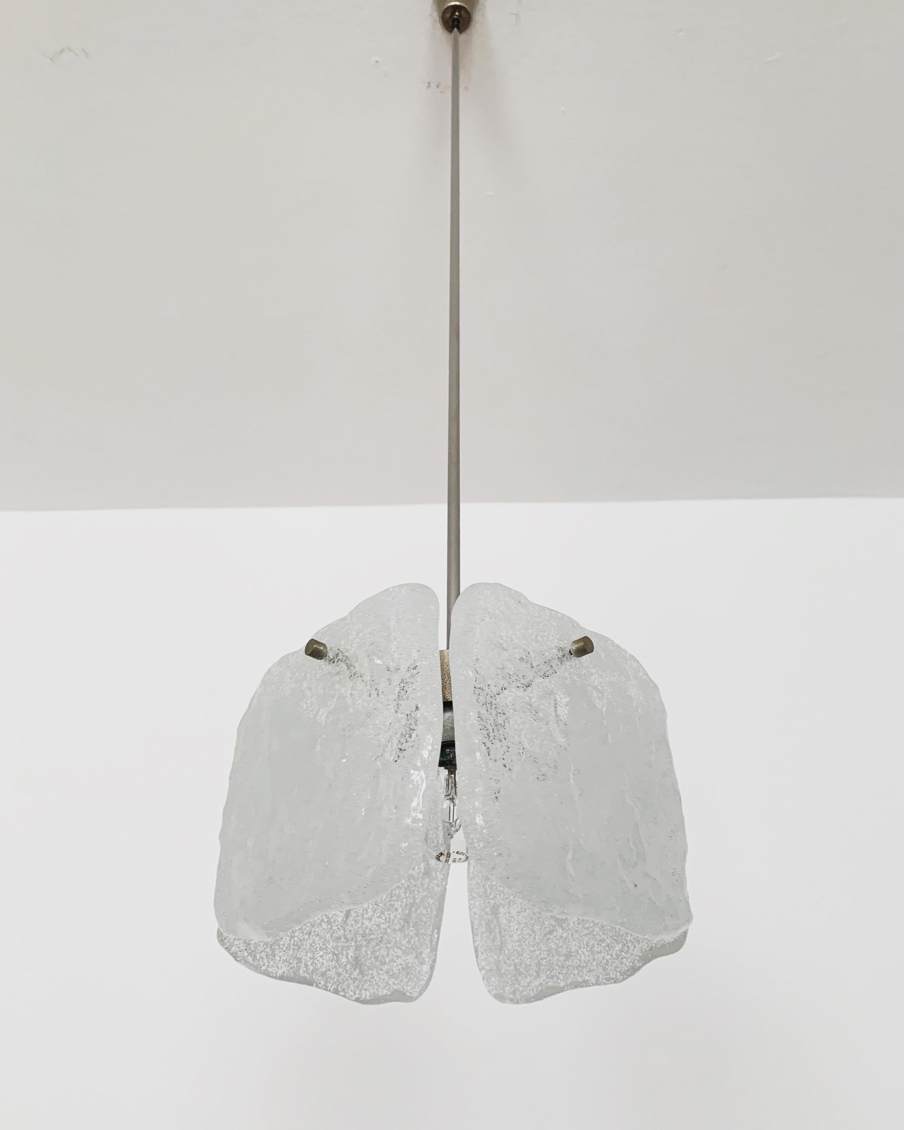 Ice Glass Chandelier by J.T. Kalmar For Sale 1