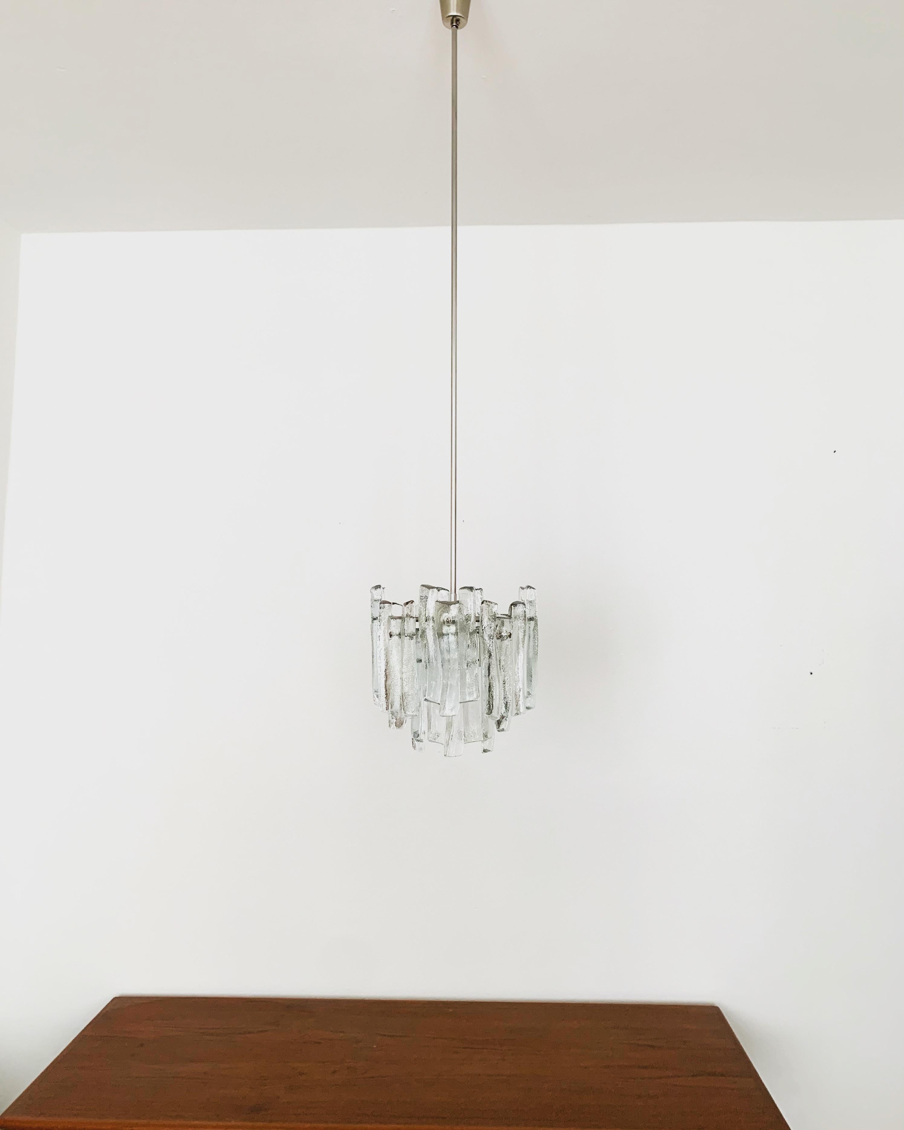 Lampadario in vetro ghiaccio di J.T. Kalmar in vendita 1