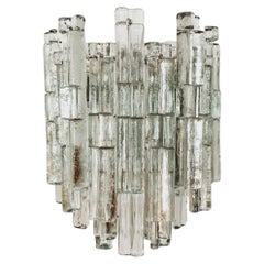 Lustre en verre glacé de J.T. Kalmar