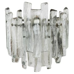 Lustre en verre glacé de J.T. Kalmar