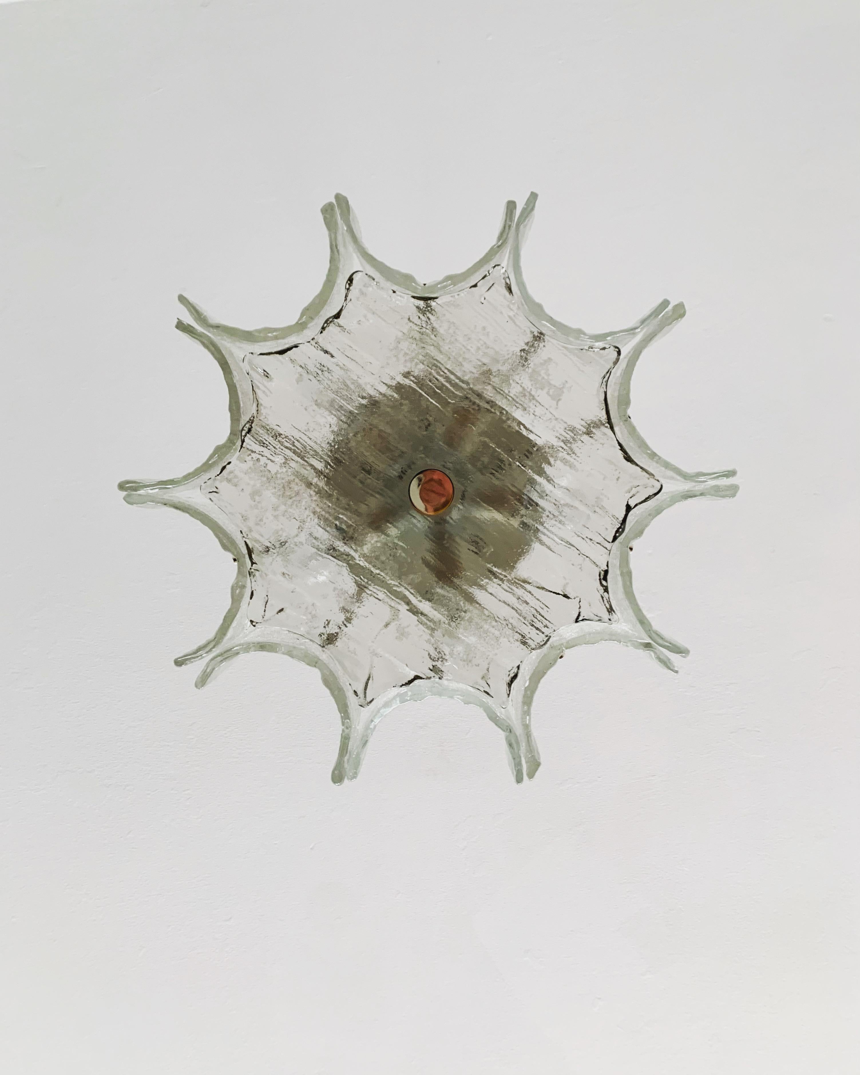 Lampadario in vetro ghiaccio di Kaiser Leuchten in vendita 1
