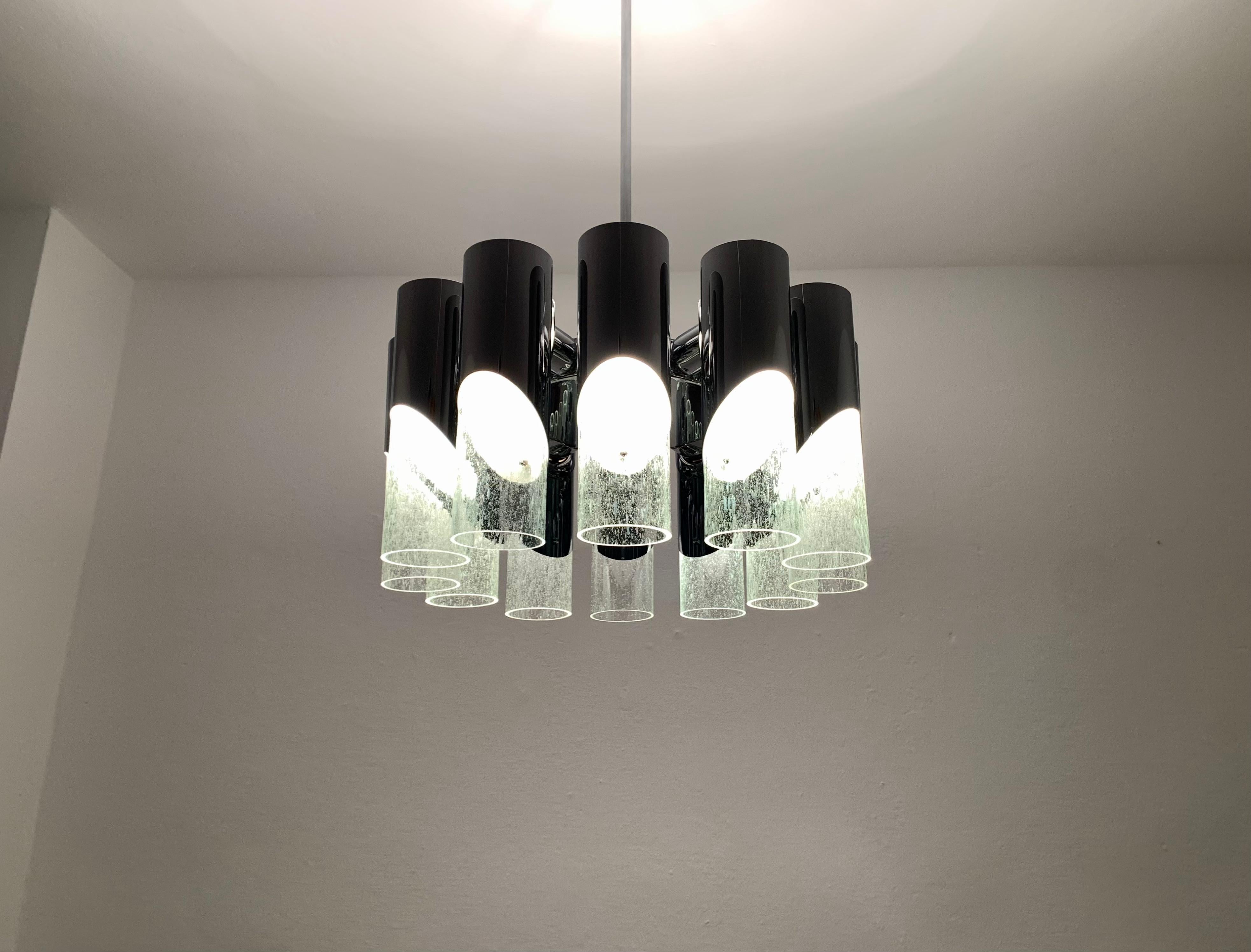 Lampadario in vetro ghiaccio in vendita 6