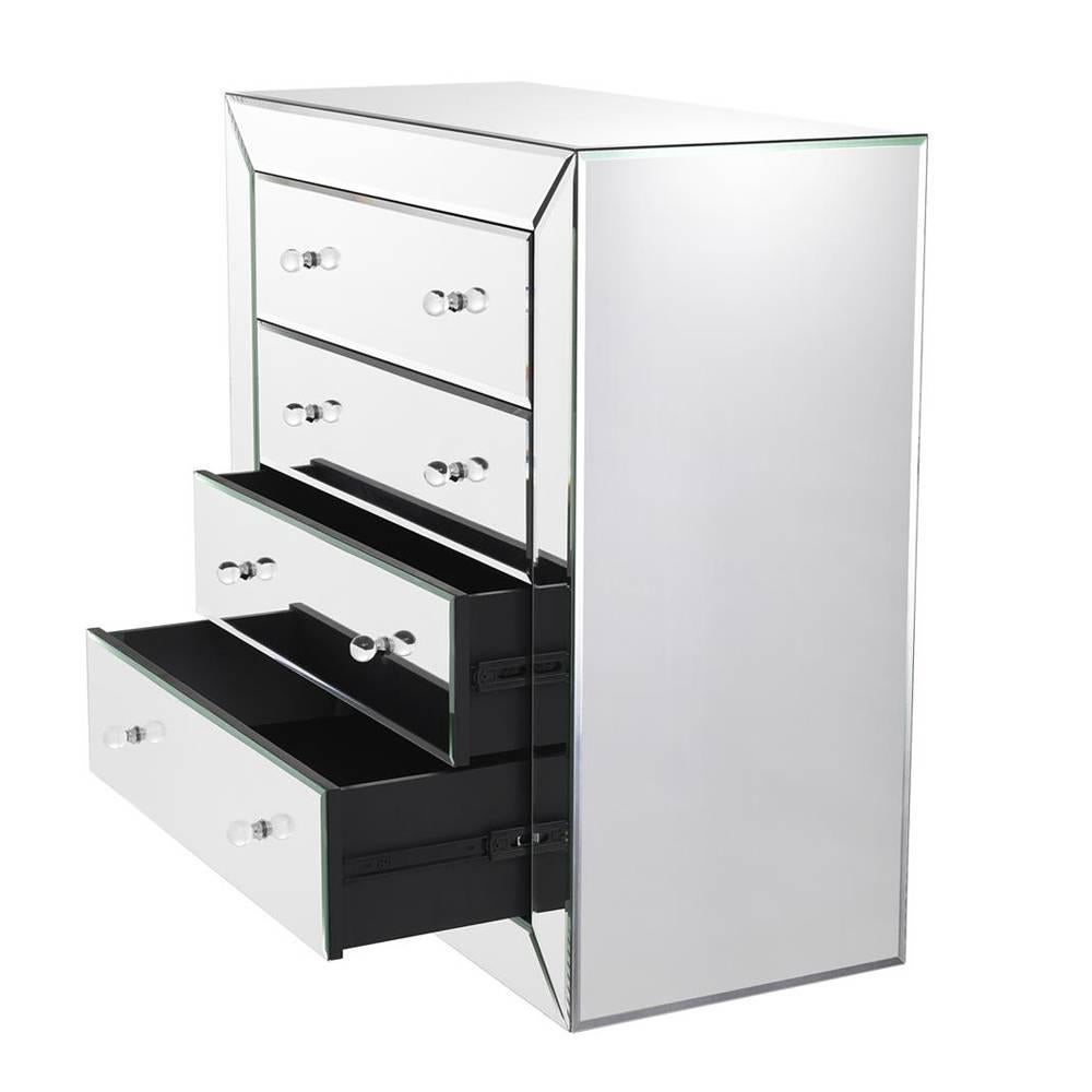 black glass chest of drawers