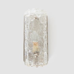 Ice Glass & Chrome Wall Light by Carl Fagerlund