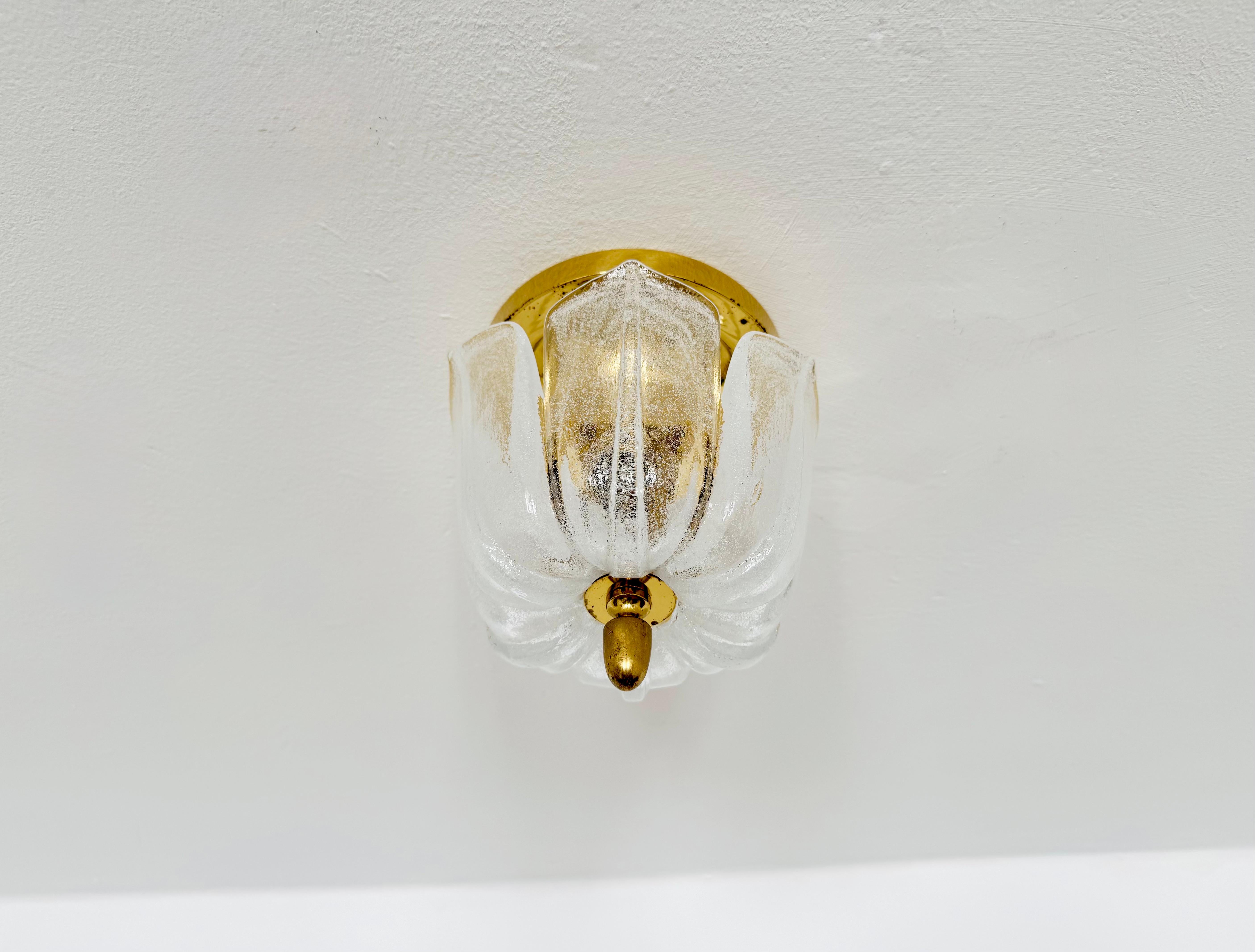 Allemand Lights en verre Ice de Glashütte Limburg en vente