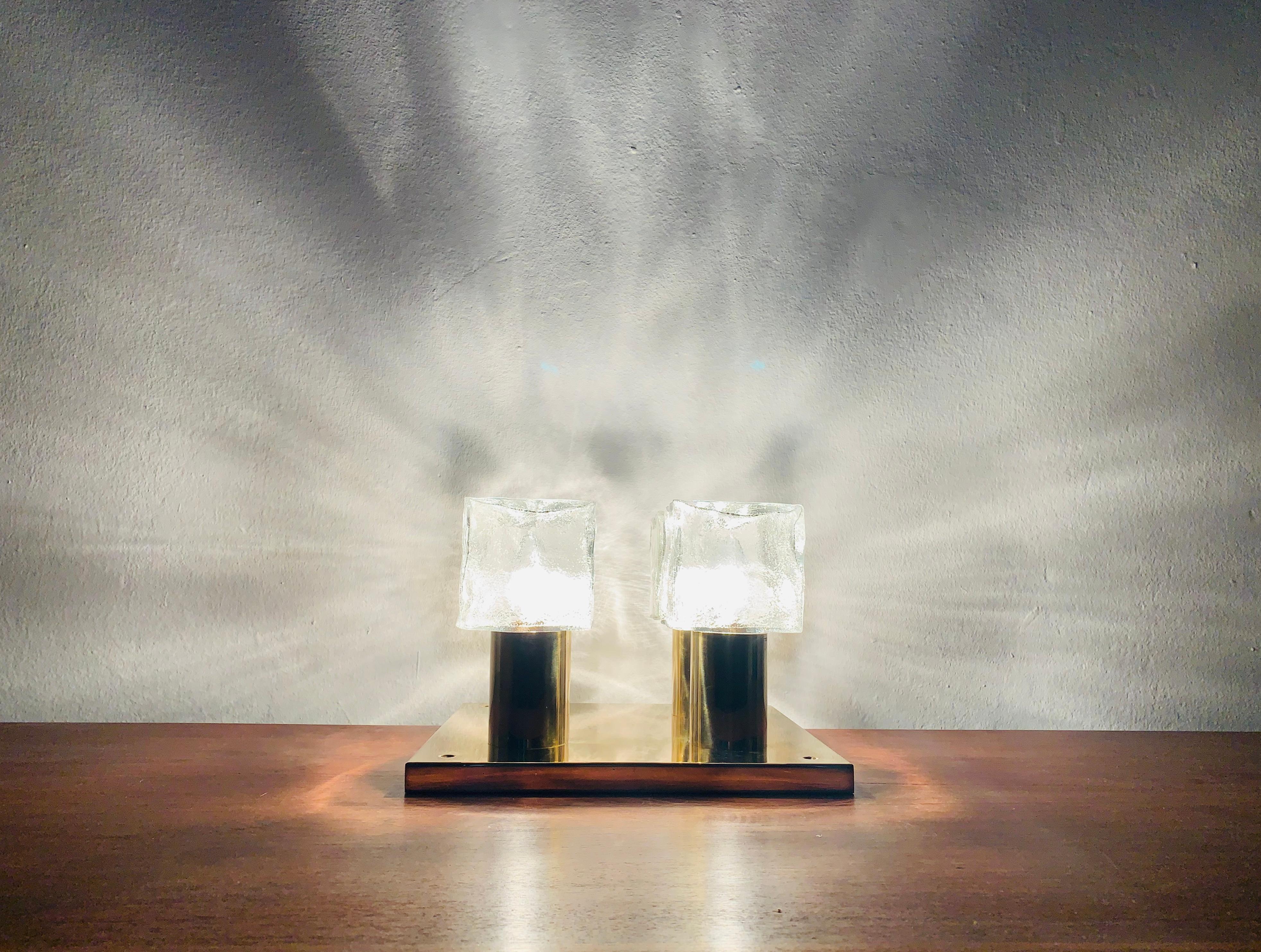 Ice Glass Flush Light by J.T. Kalmar For Sale 1