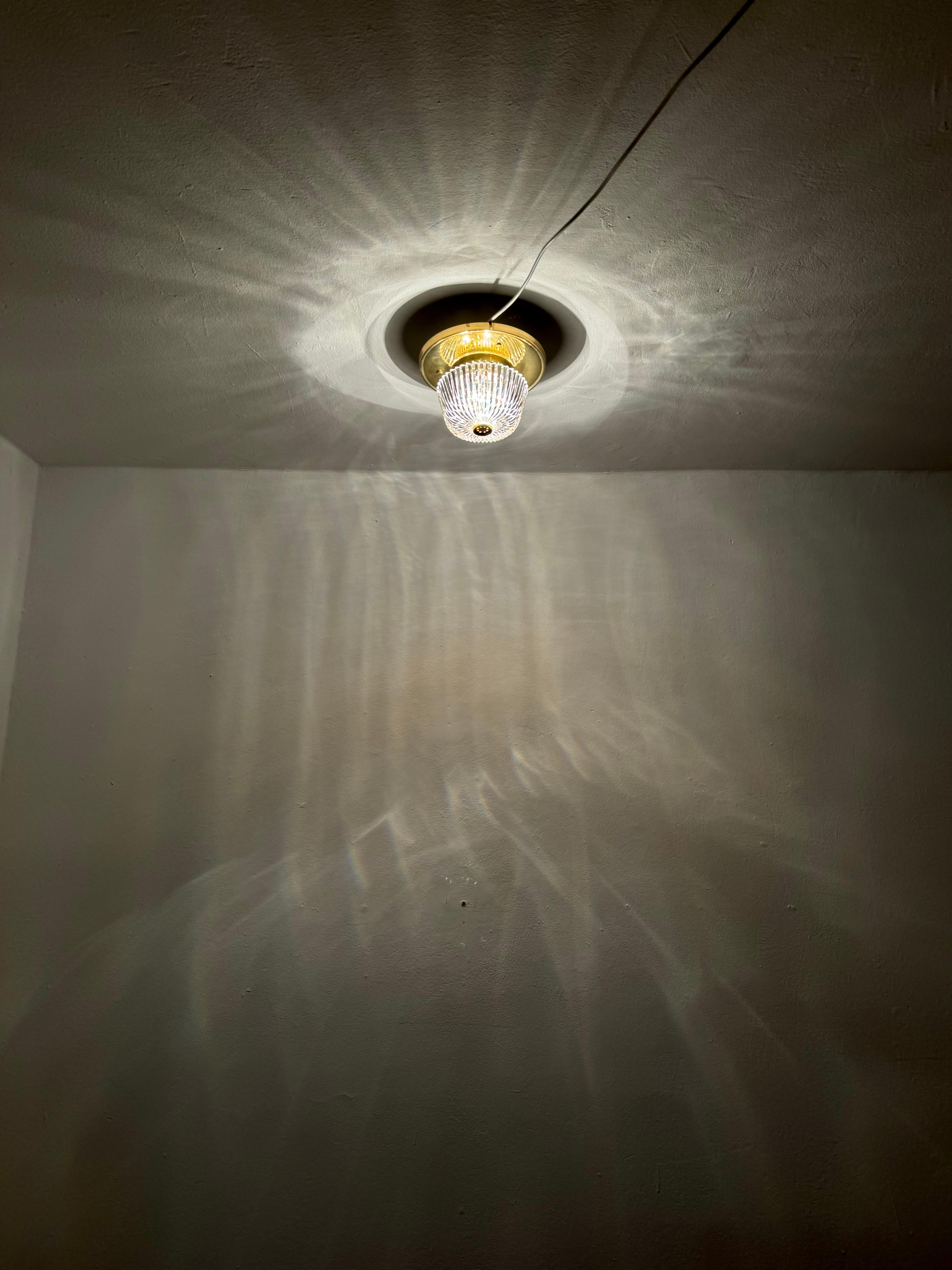 Lampe encastrée verre glacé en vente 3