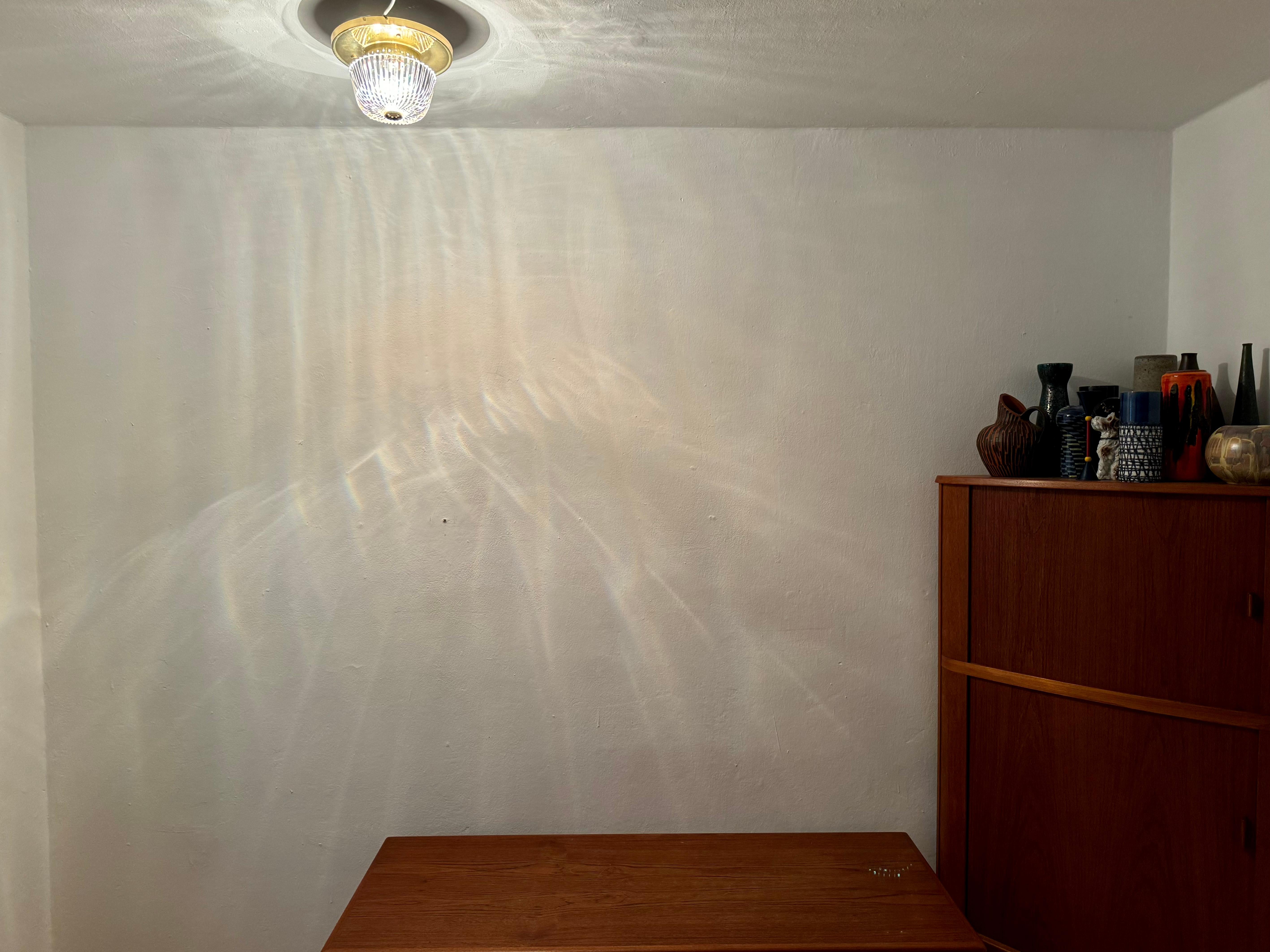 Lampe encastrée verre glacé en vente 5