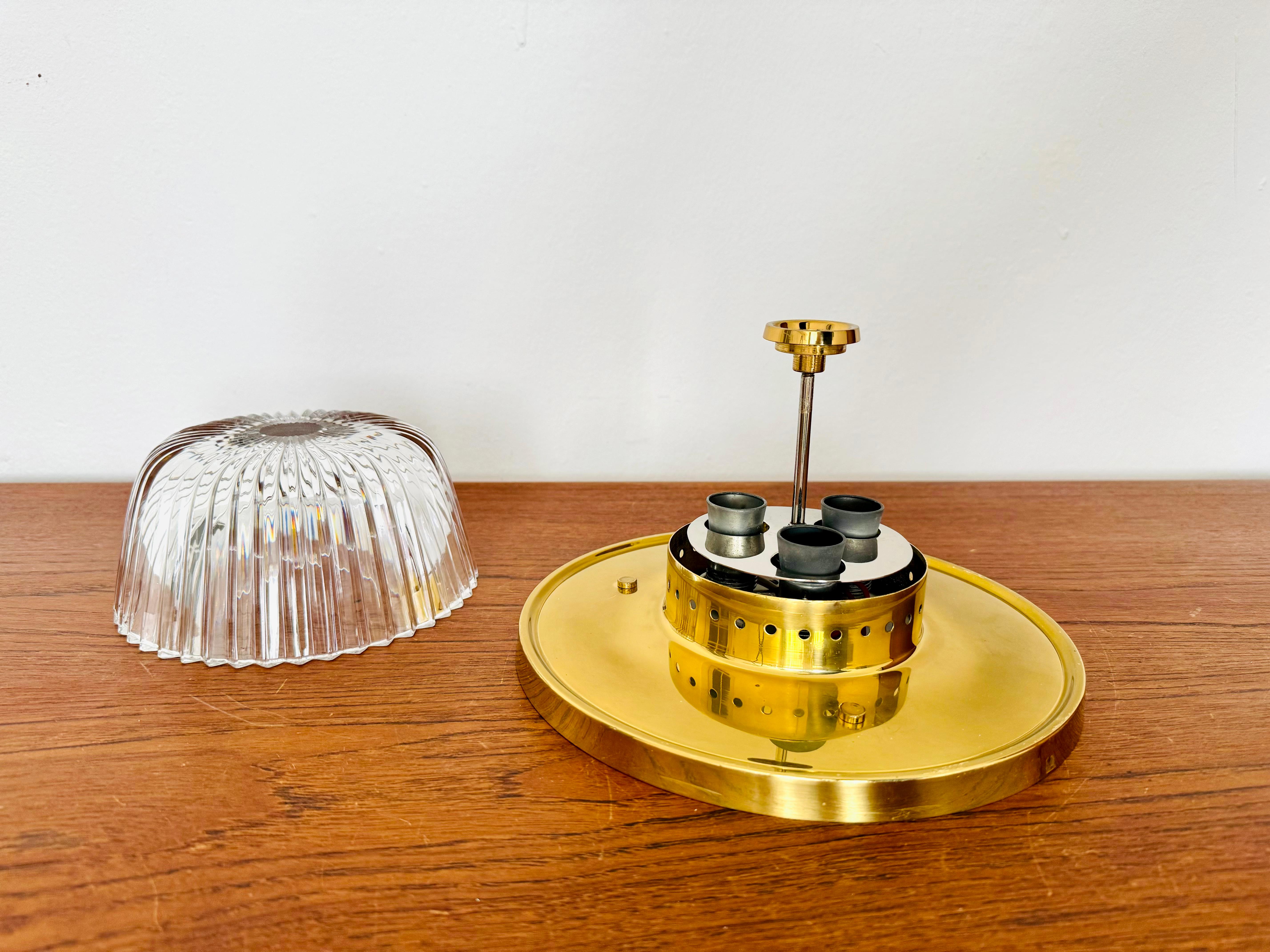 Lampe encastrée verre glacé en vente 7