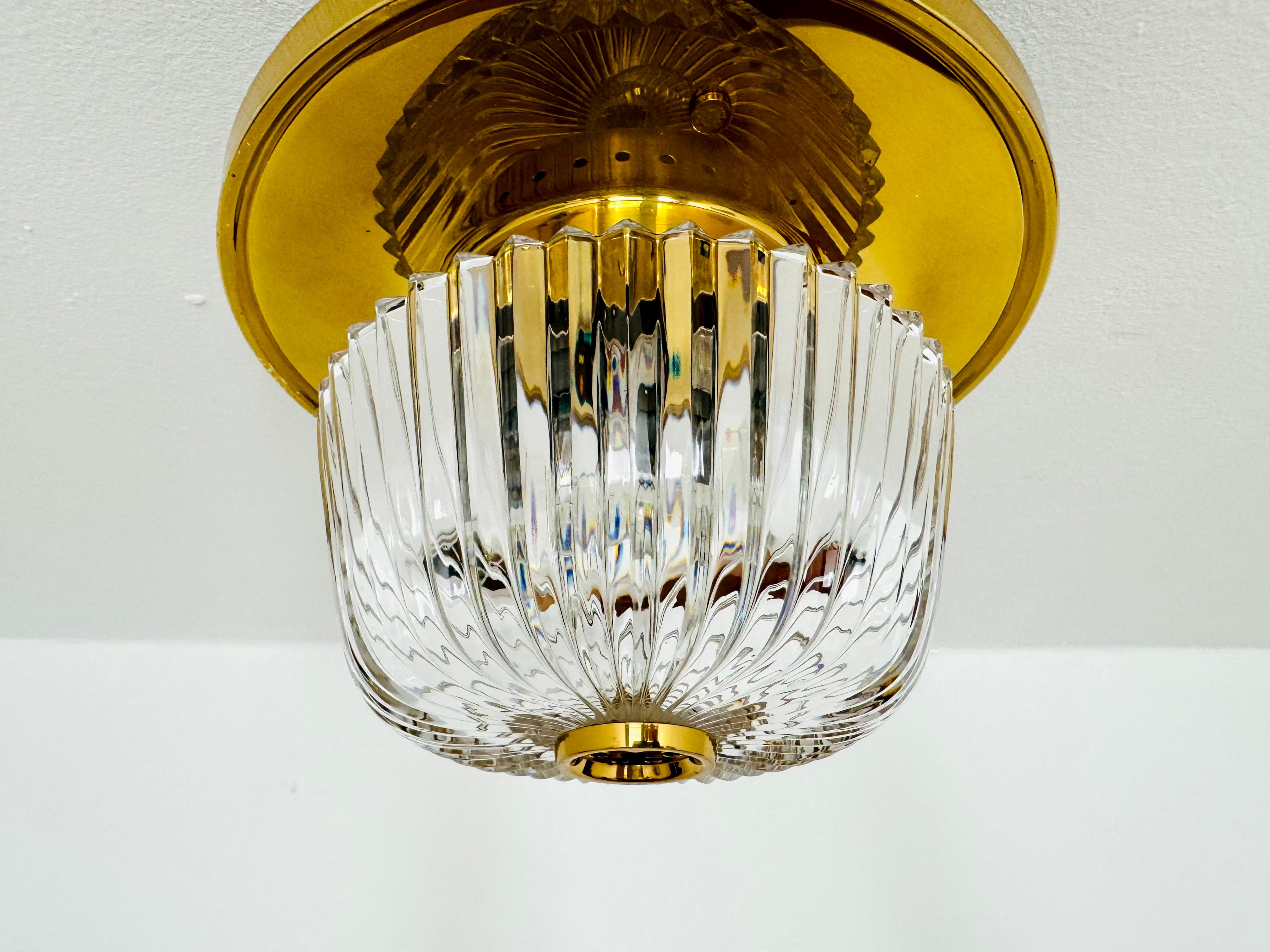 Allemand Lampe encastrée verre glacé en vente