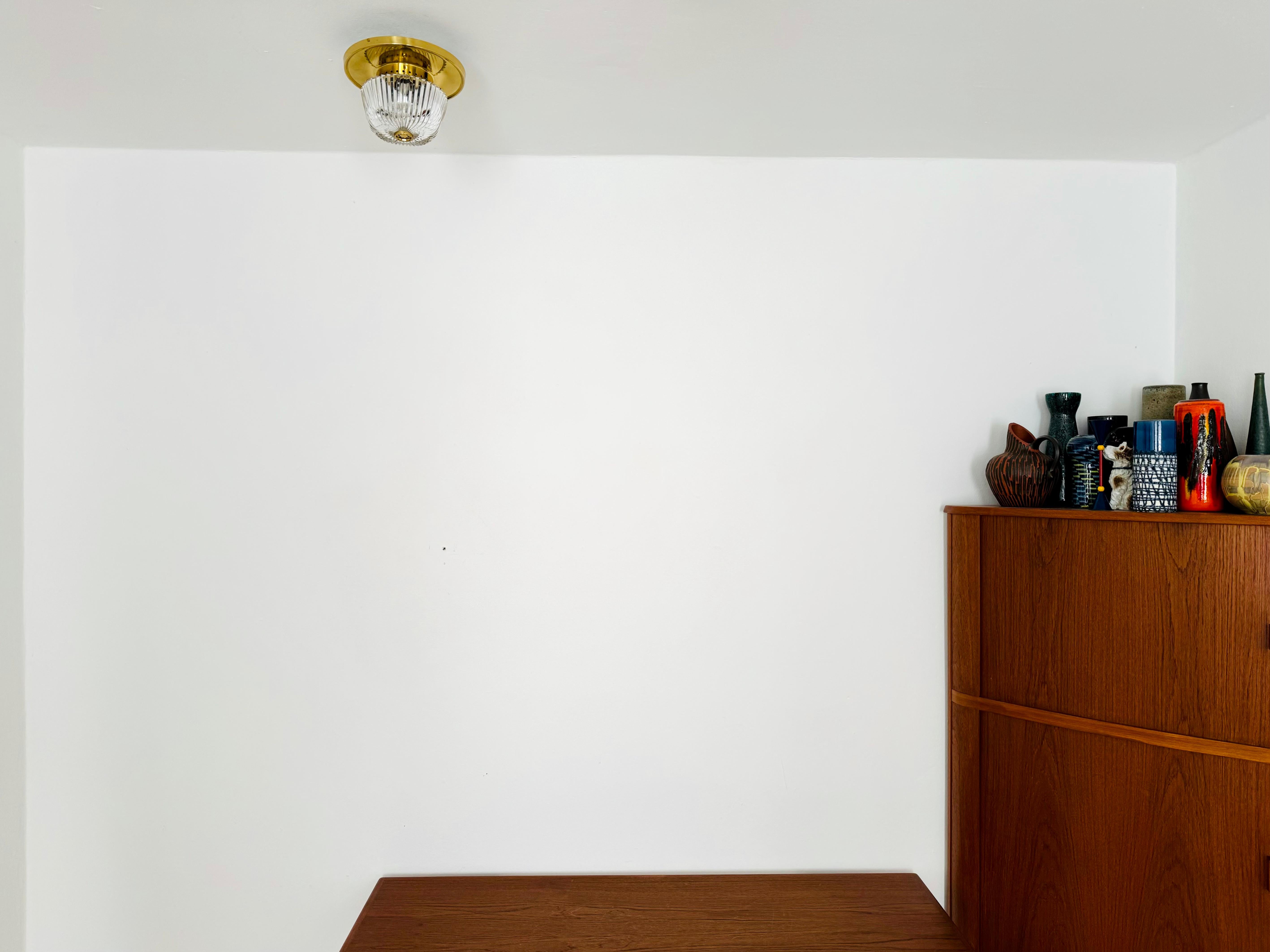 Milieu du XXe siècle Lampe encastrée verre glacé en vente