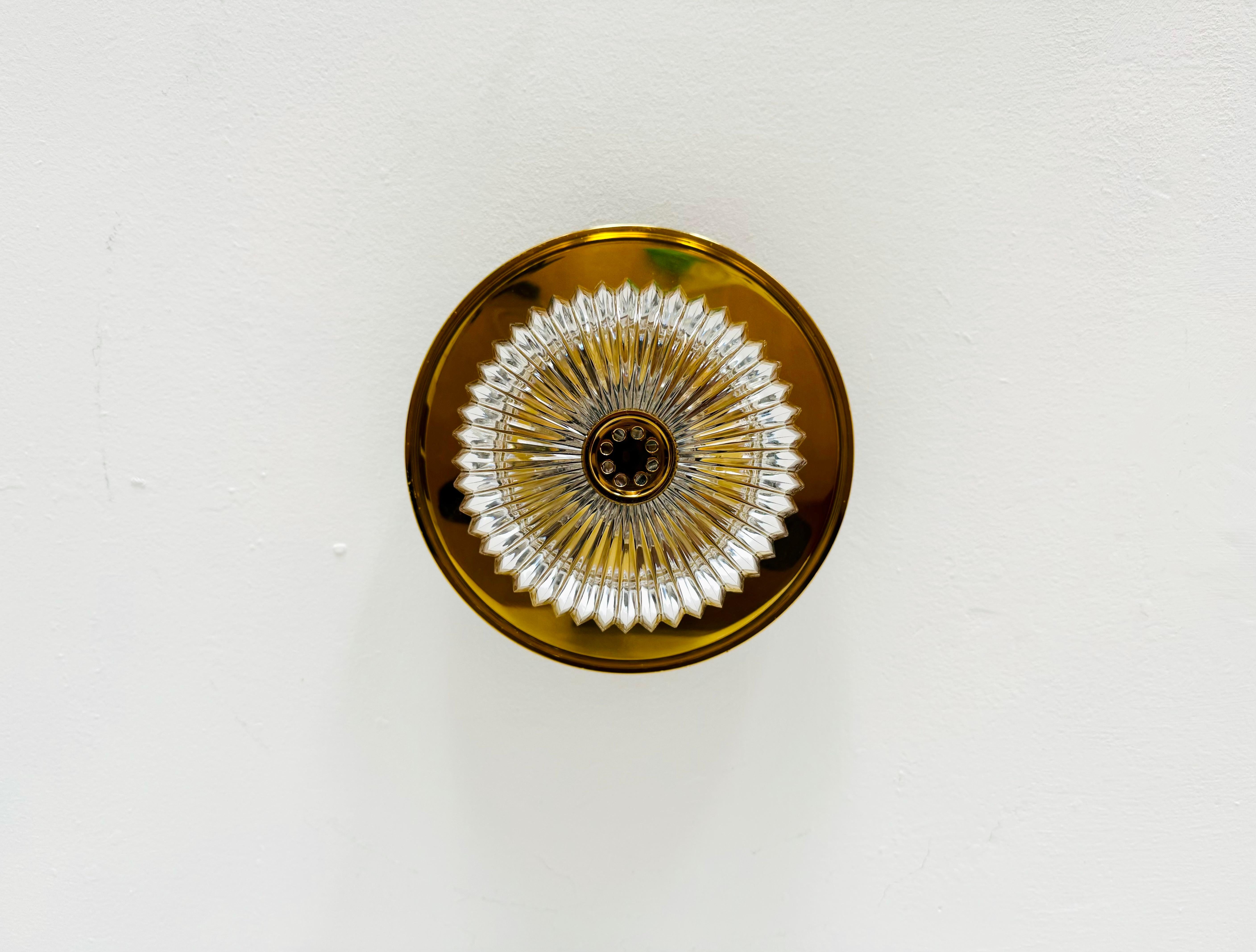 Métal Lampe encastrée verre glacé en vente