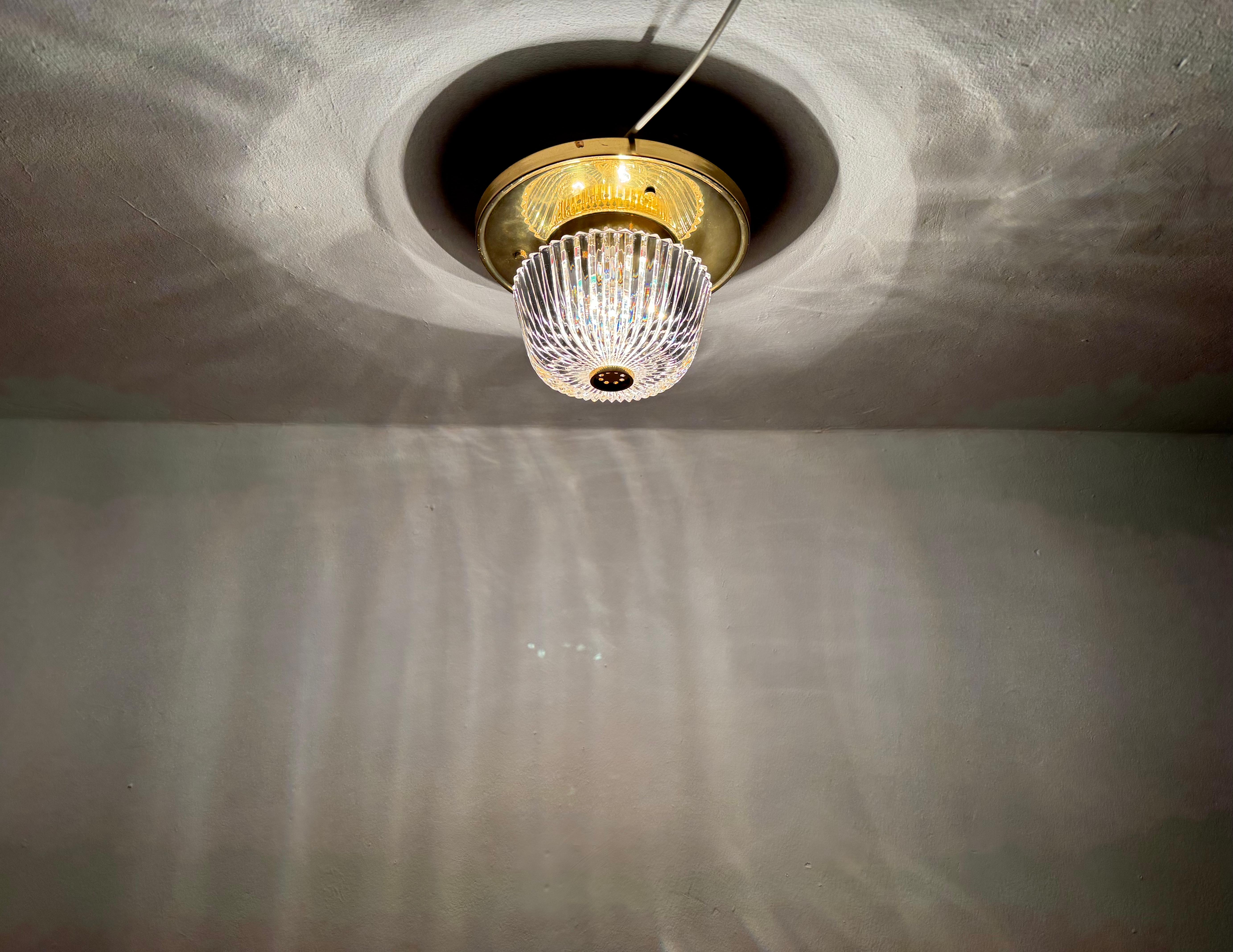 Lampe encastrée verre glacé en vente 1