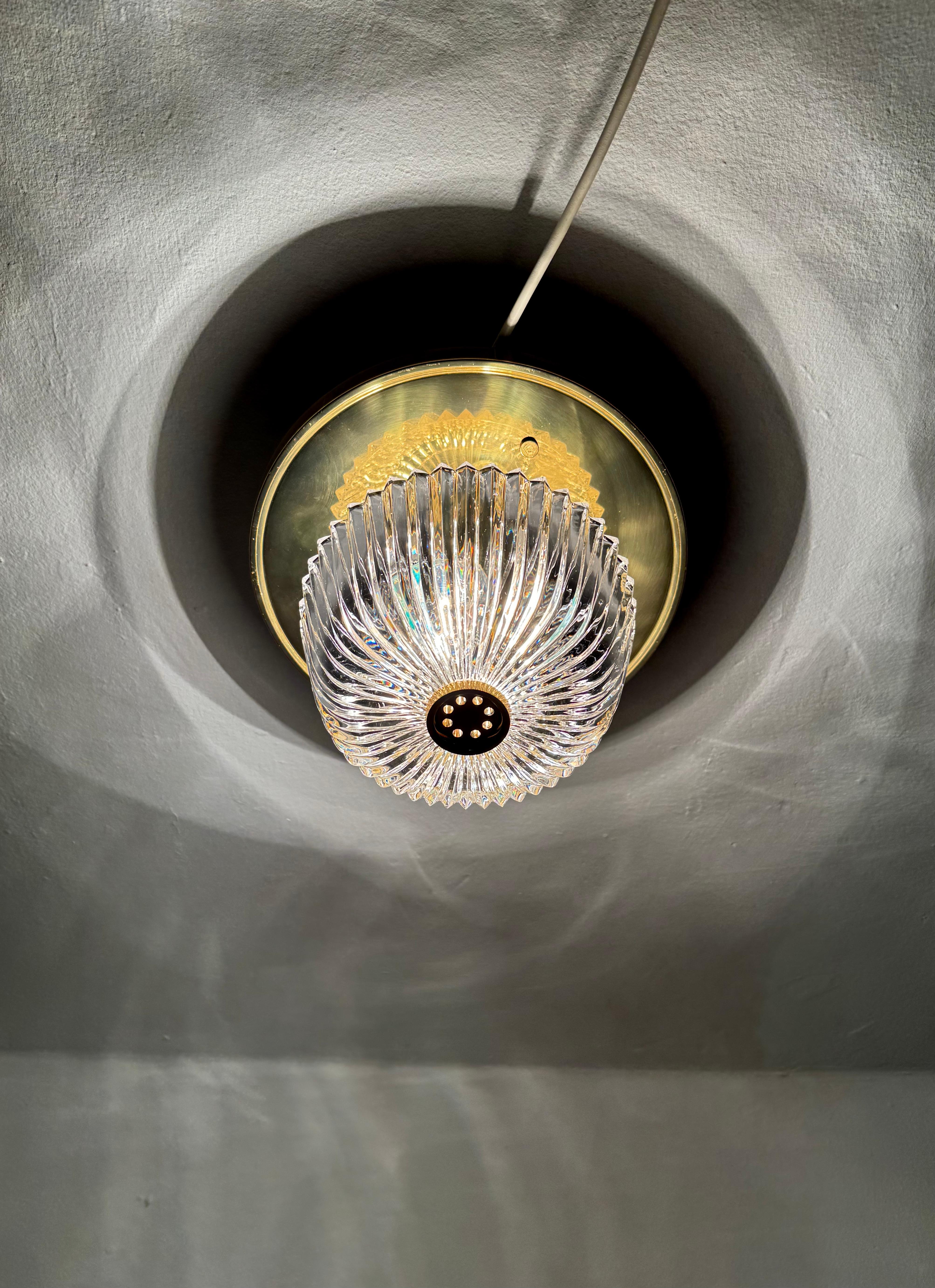 Lampe encastrée verre glacé en vente 2