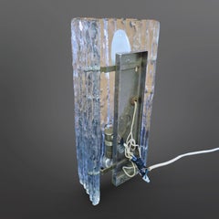 Ice glass "Herrenberg" wall lamp by Kalmar, Austria 1970s