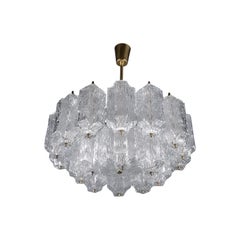 Ice Glass Kalmar Chandelier, circa 1950s Ice Glass Kalmar Chandelier, circa 1950s