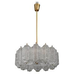 Ice Glass Kalmar Chandelier, circa 1950s