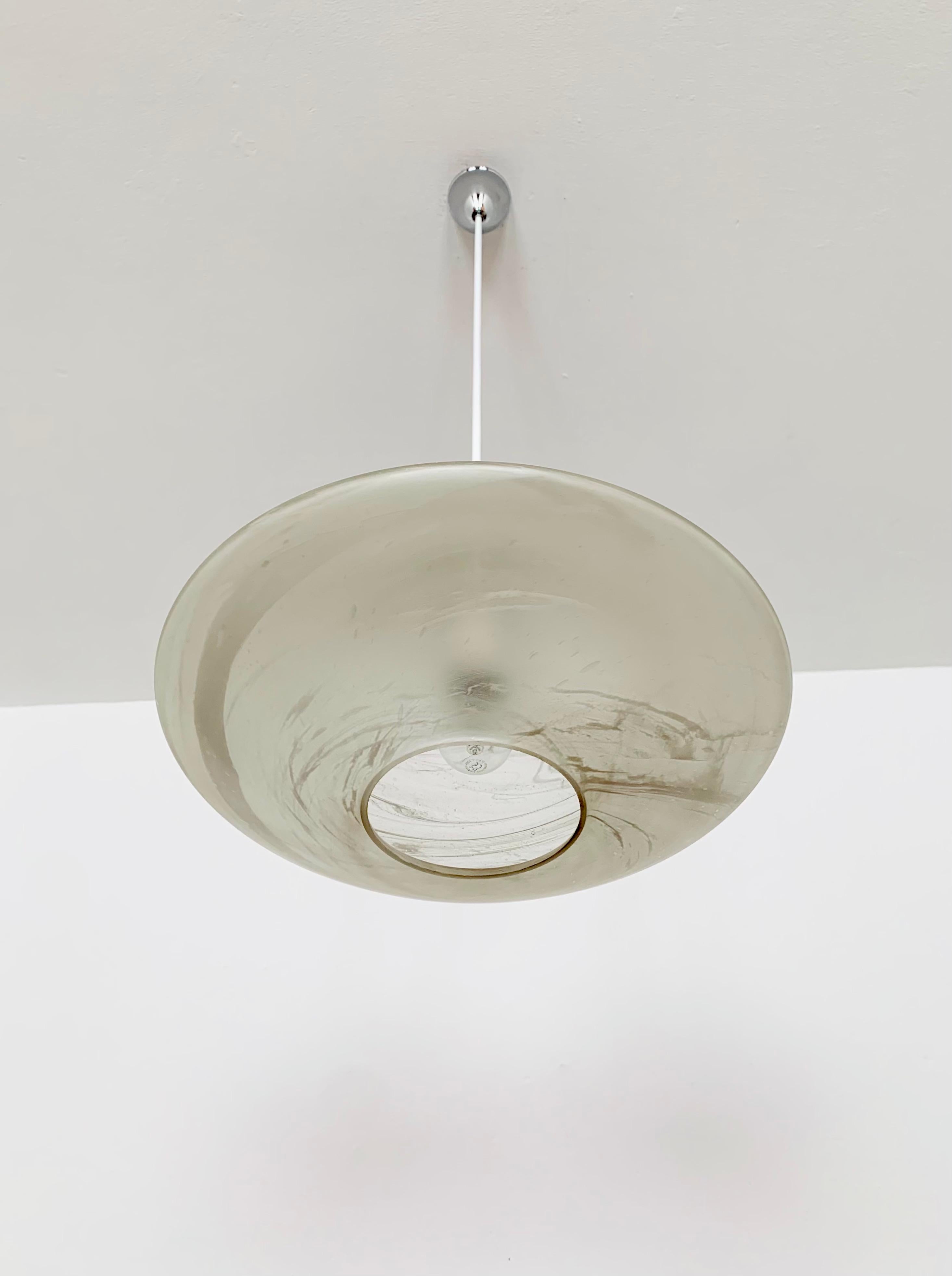 Lámpara de cristal Ice de Peill & Putzler finales del siglo XX en venta