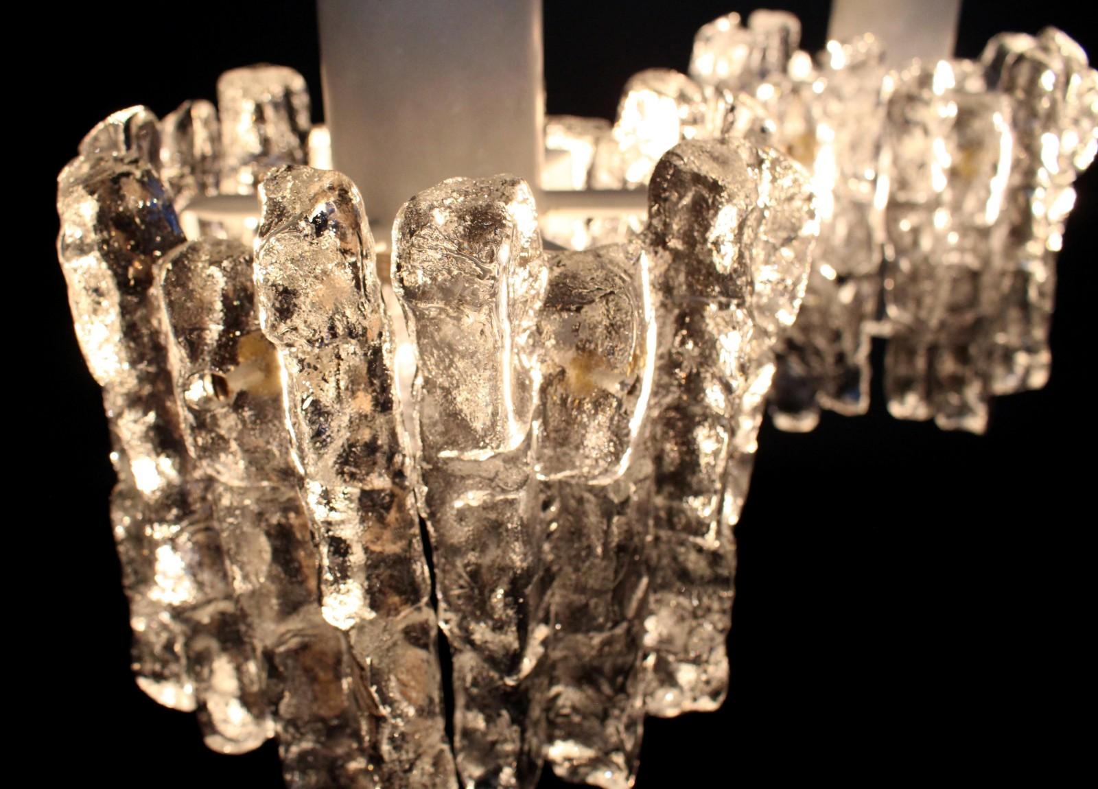 Ice Glass Pendant by J.T. Kalmar For Sale 3