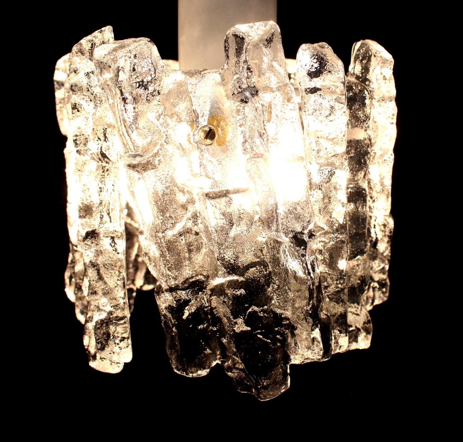 Ice Glass Pendant by J.T. Kalmar For Sale 4