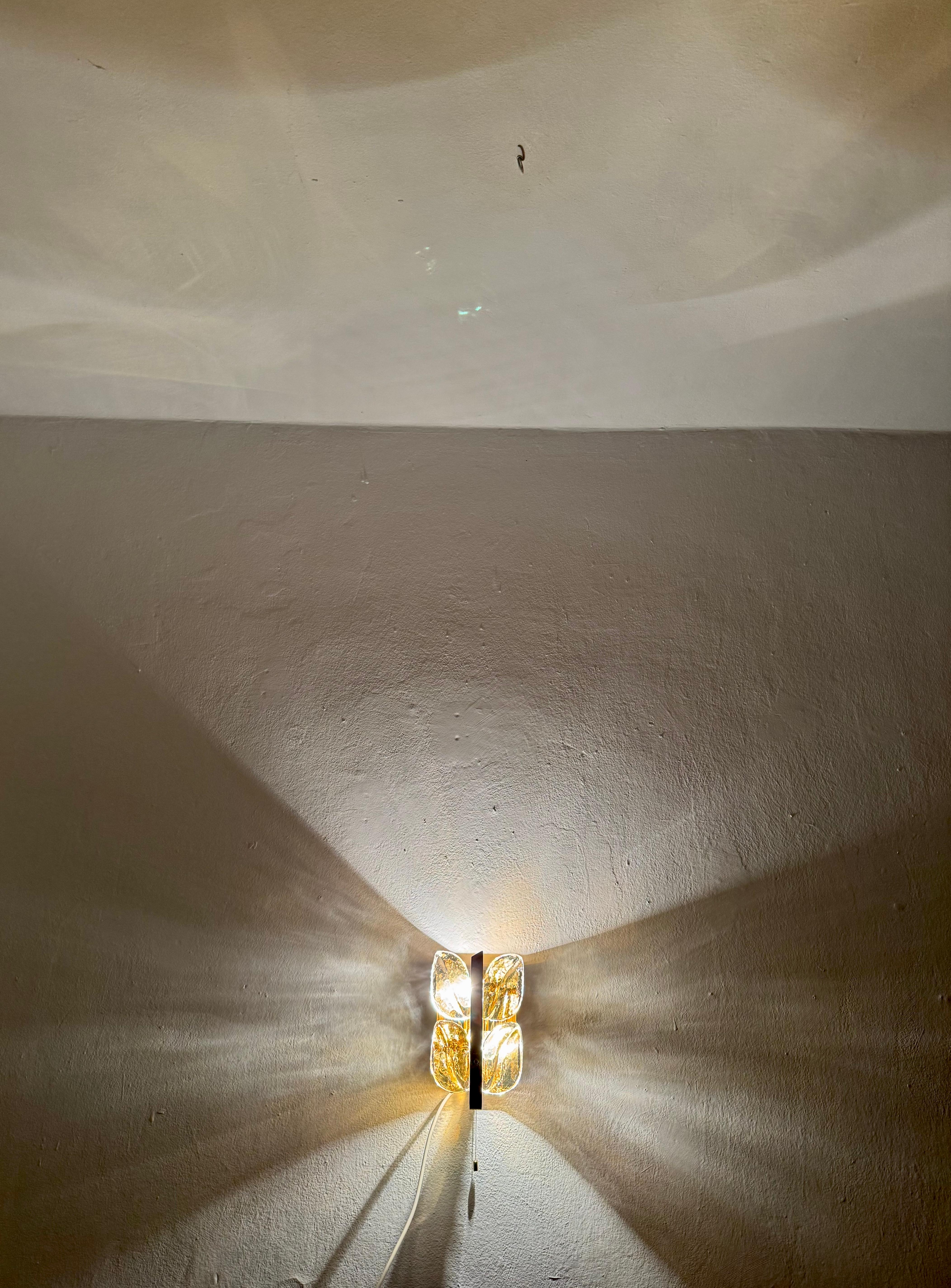 Lámpara de pared de cristal Ice de J.T. Kalmar en venta 4