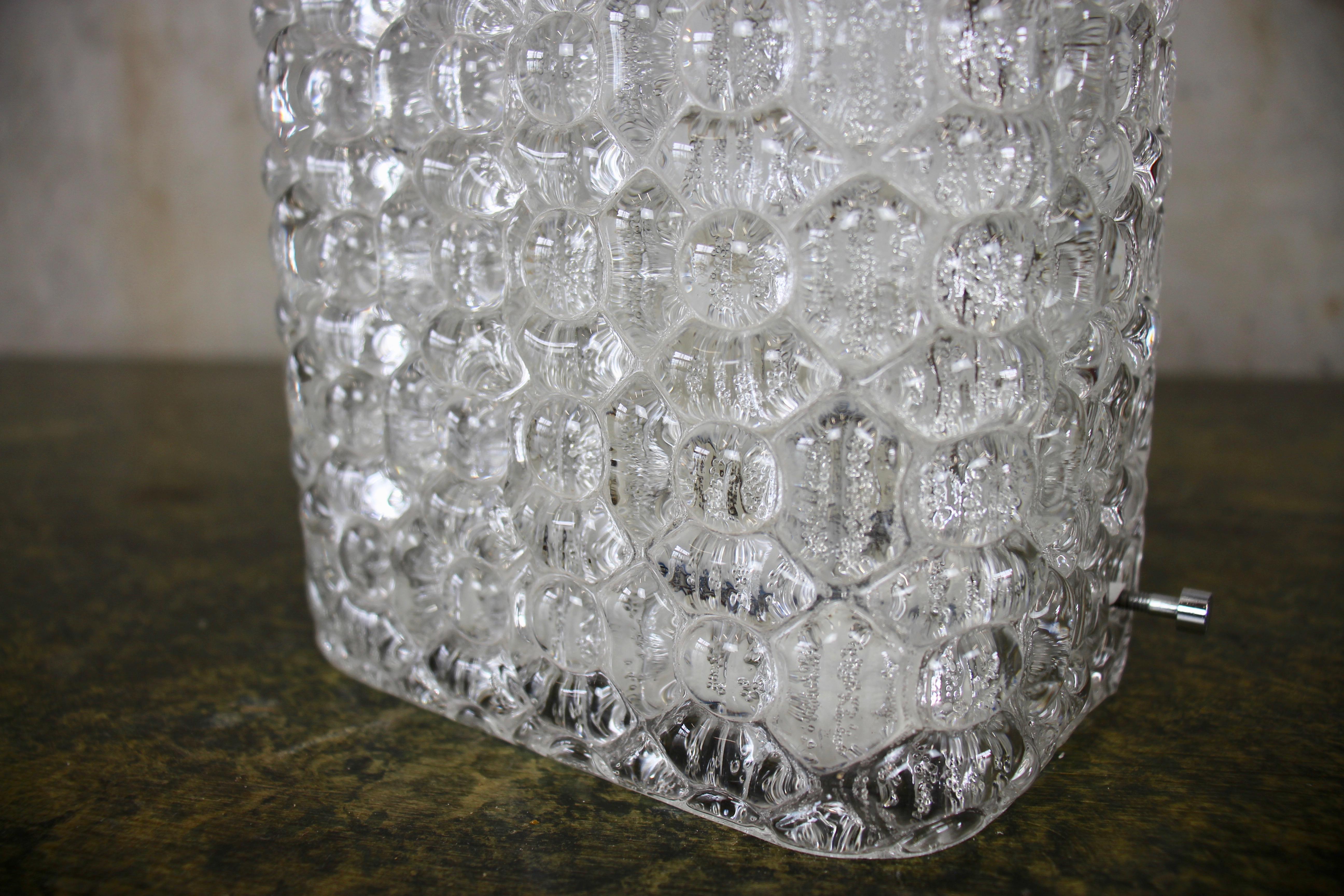 Ice Glass Wall Lamp from Germany, 1960s For Sale 6