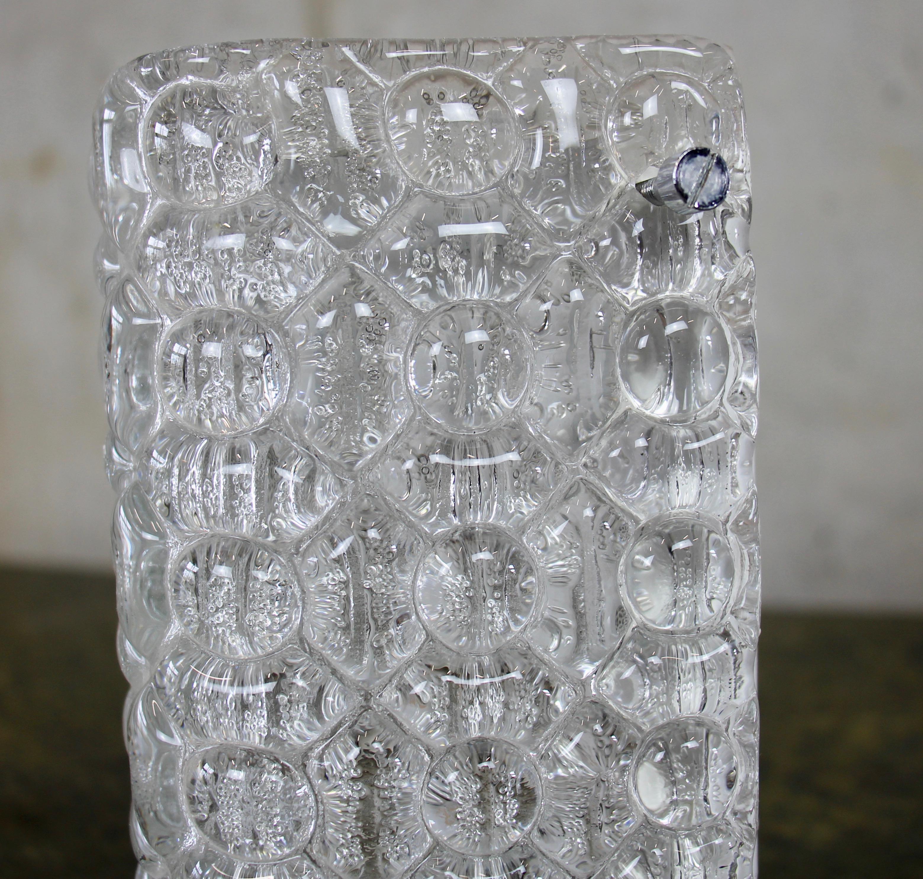 Ice Glass Wall Lamp from Germany, 1960s For Sale 2