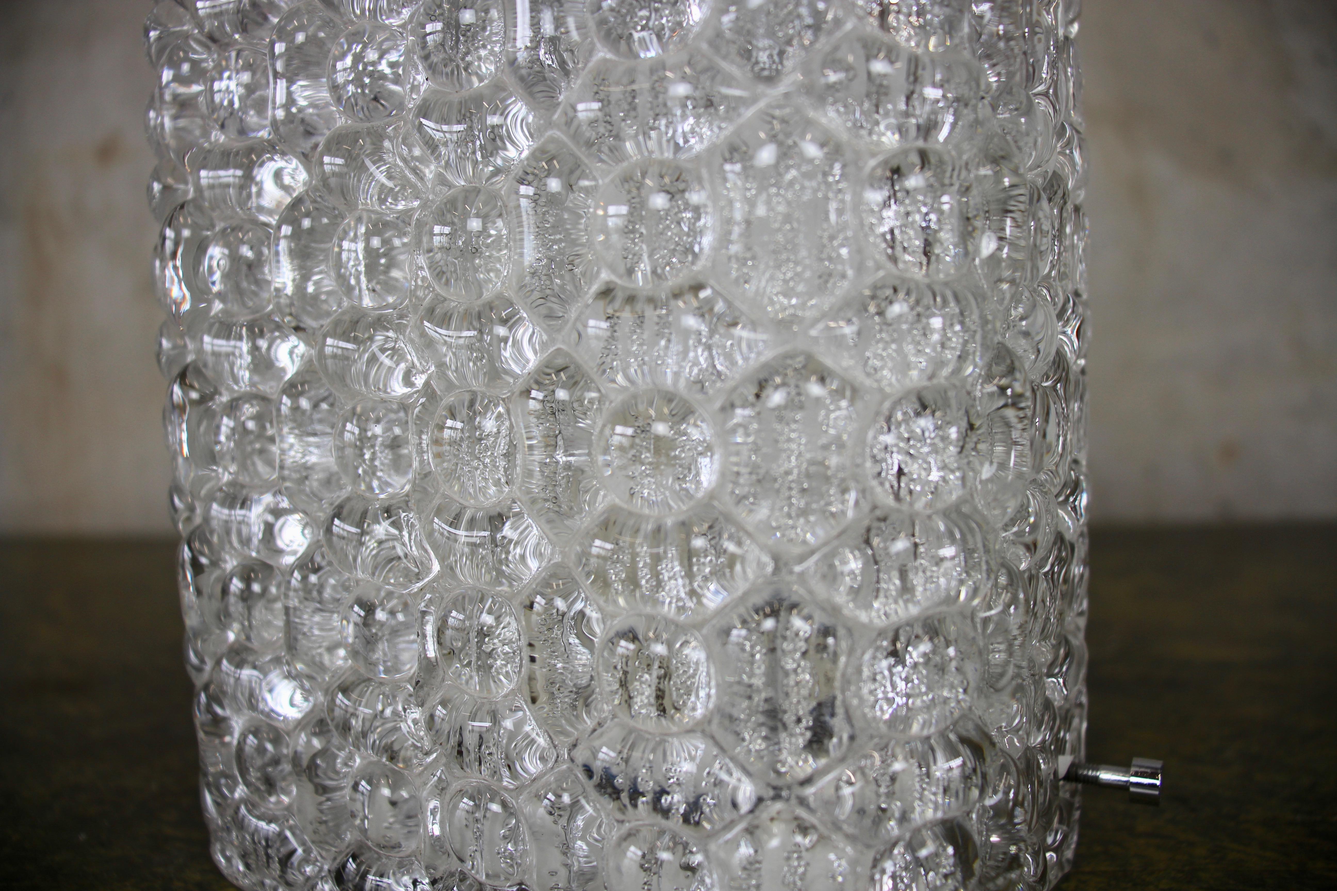 Ice Glass Wall Lamp from Germany, 1960s For Sale 4