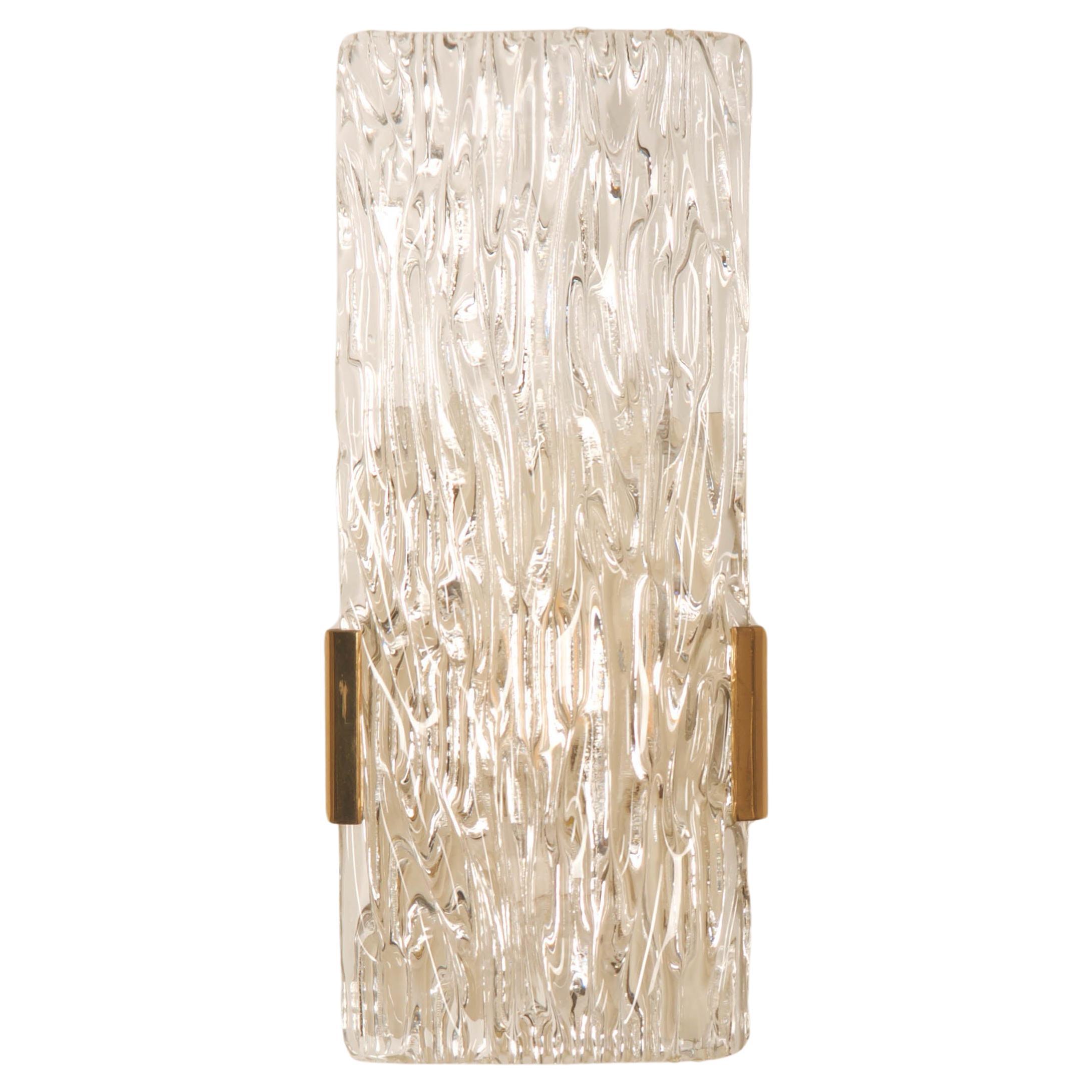 Ice Glass Wall Lamp Sconce by J.T. Kalmar