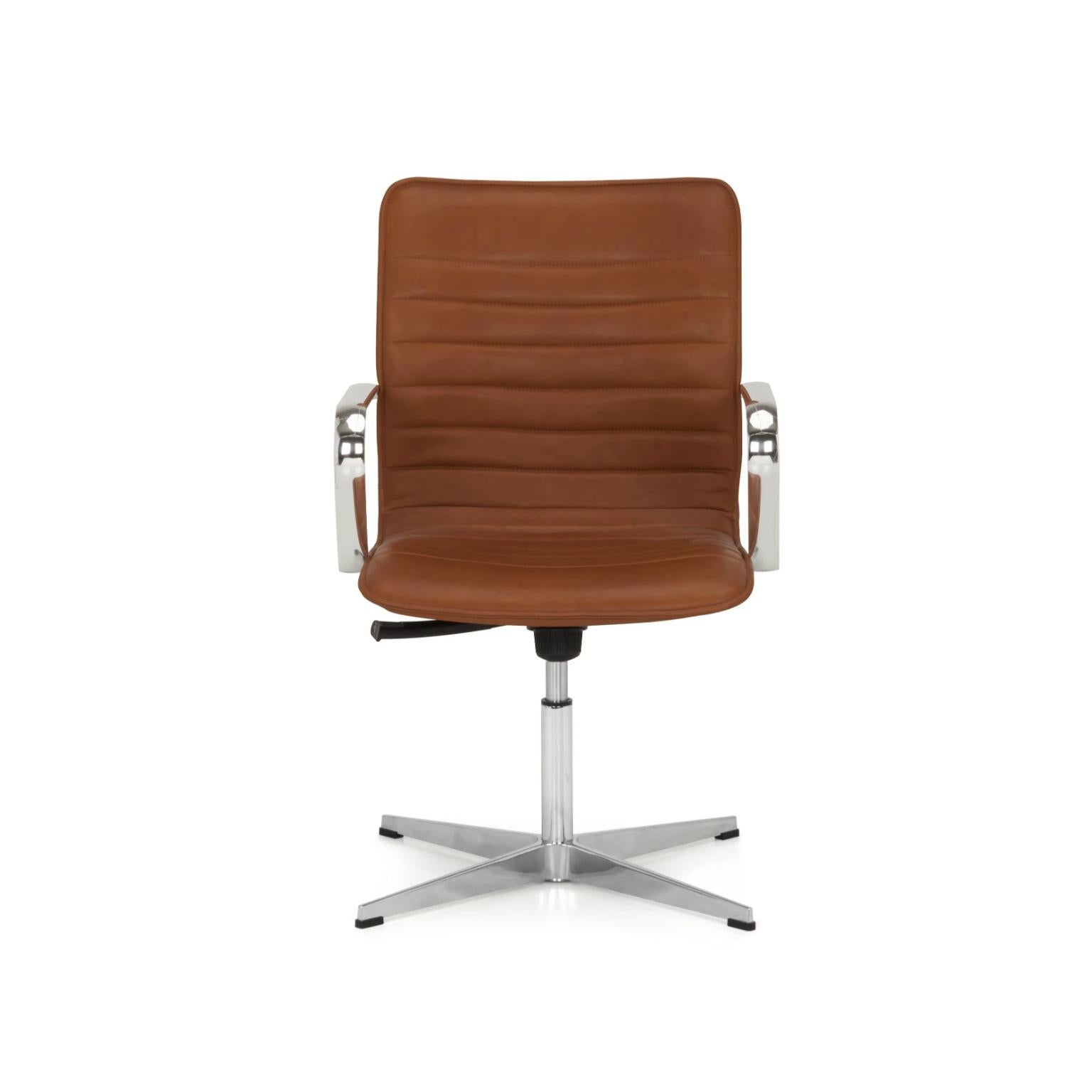 Contemporary Ice High Backrest Executive Upholstered Armchair by Quinti Sedute For Sale