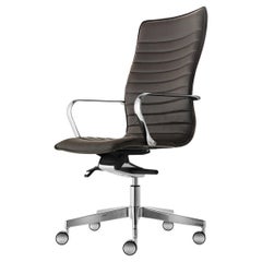 Ice High Backrest Executive Upholstered Armchair by Quinti Sedute