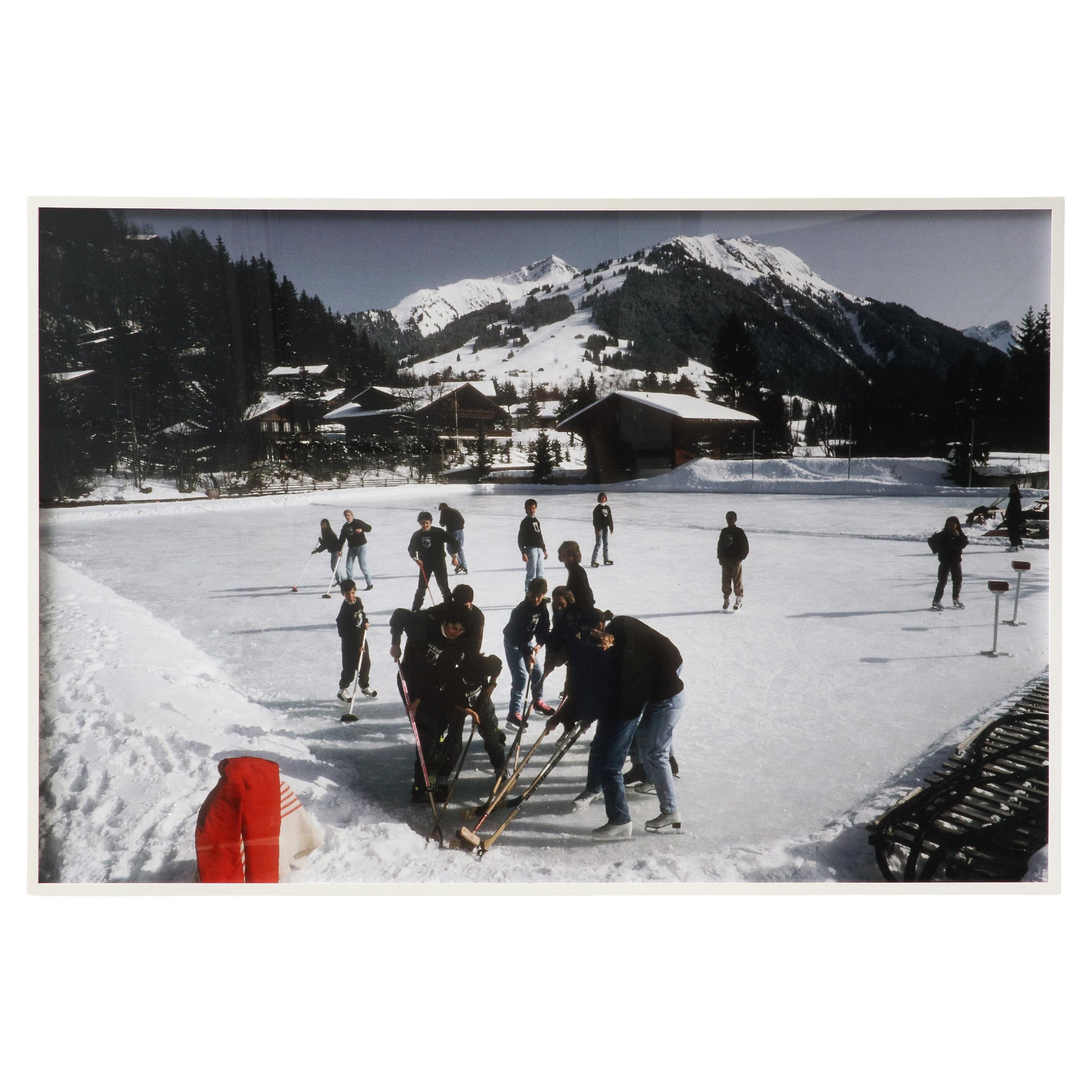 Ice Hockey Framed Print by Slim Aarons, 1992 For Sale